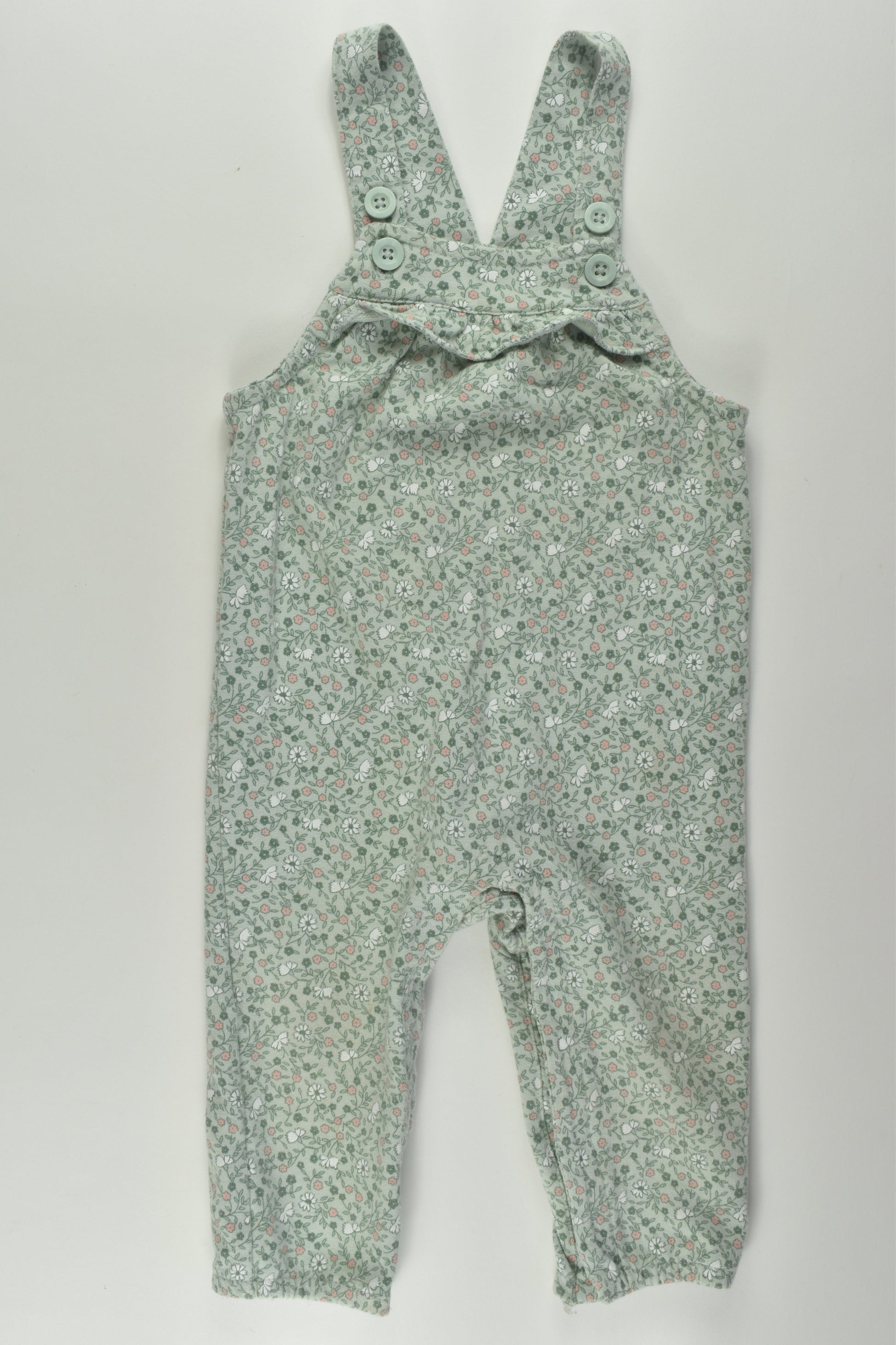 Carter's Size 0 (12m) Floral Overalls