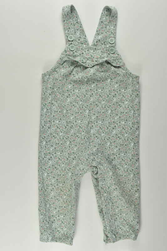 Carter's Size 0 (12m) Floral Overalls