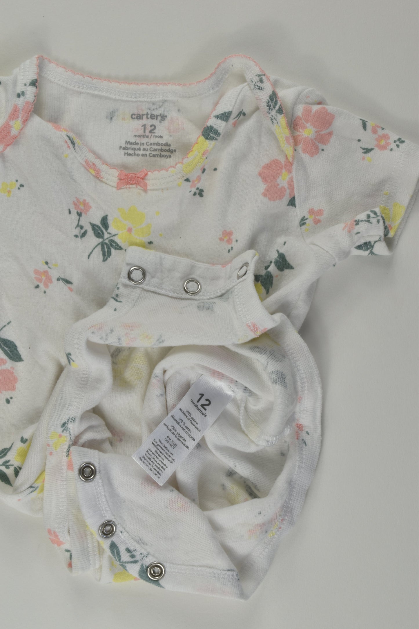 Carter's Size 0 Floral Bodysuit