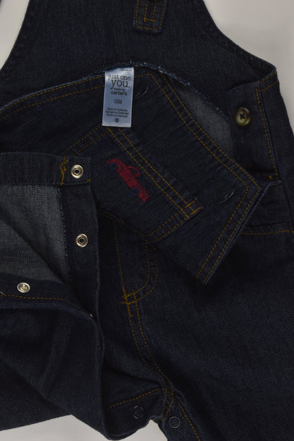 Carter's Size 1 (12 months) Denim Overalls