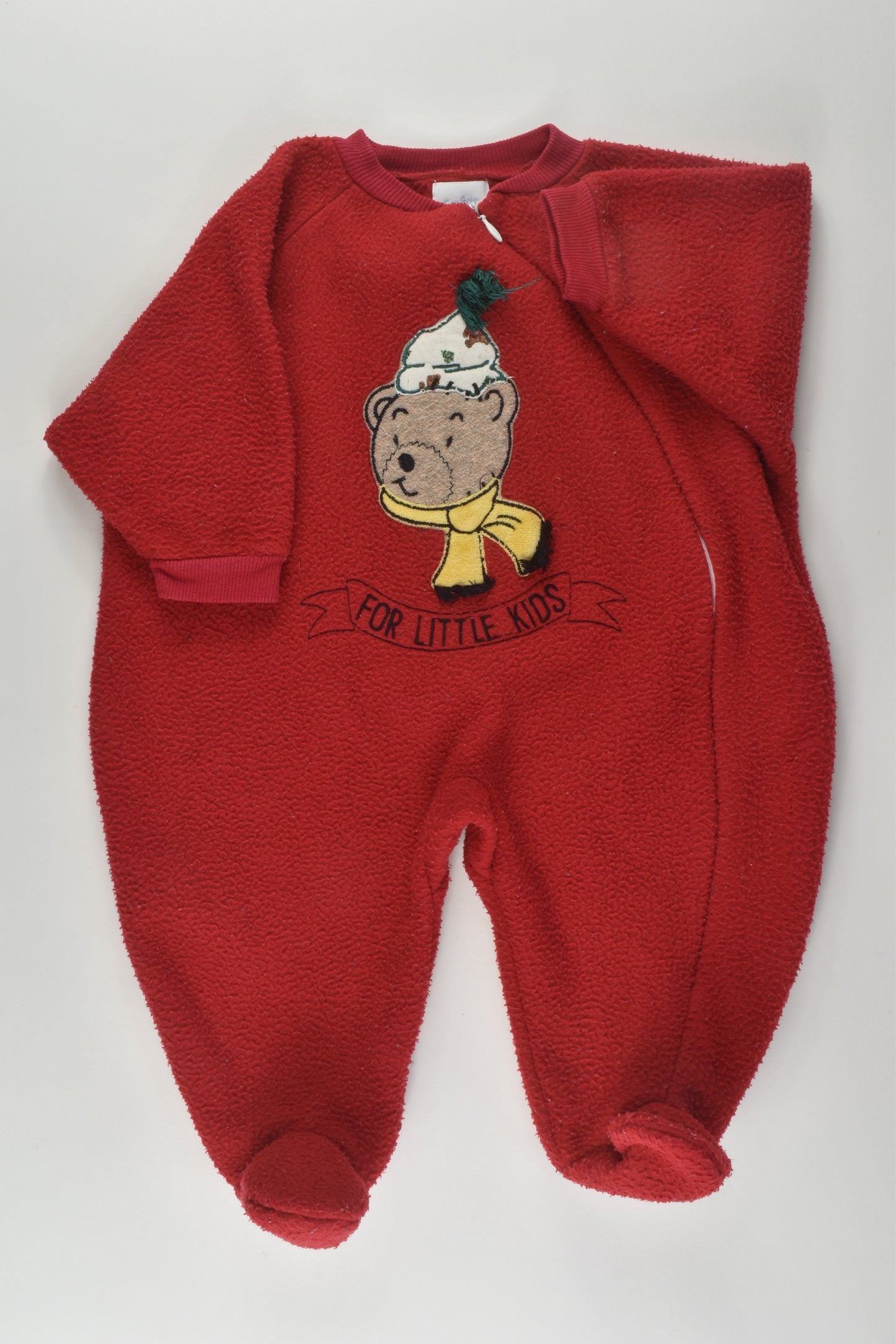 Confetti Size 0 Bear Fleece Suit