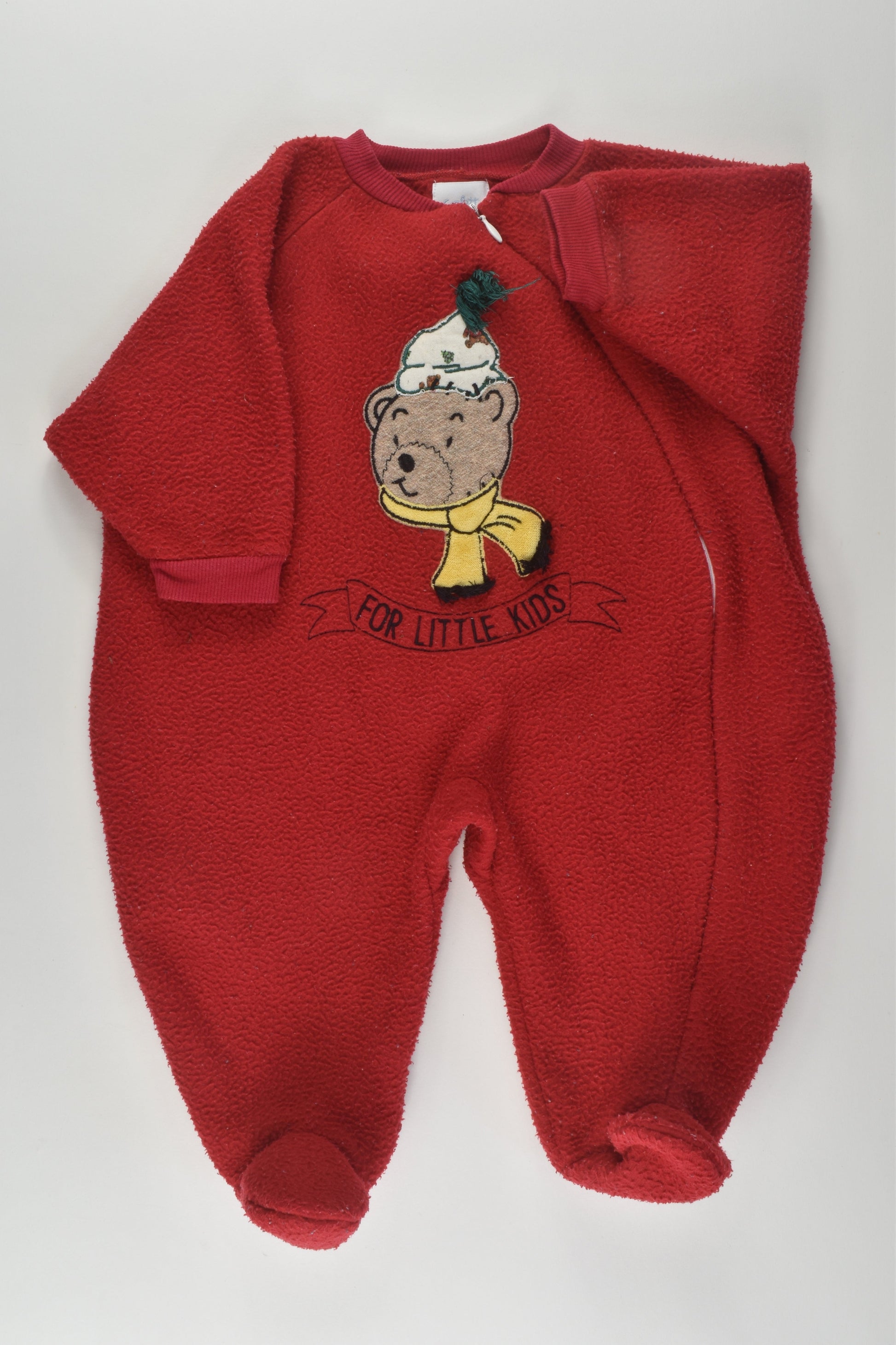 Confetti Size 0 Bear Fleece Suit