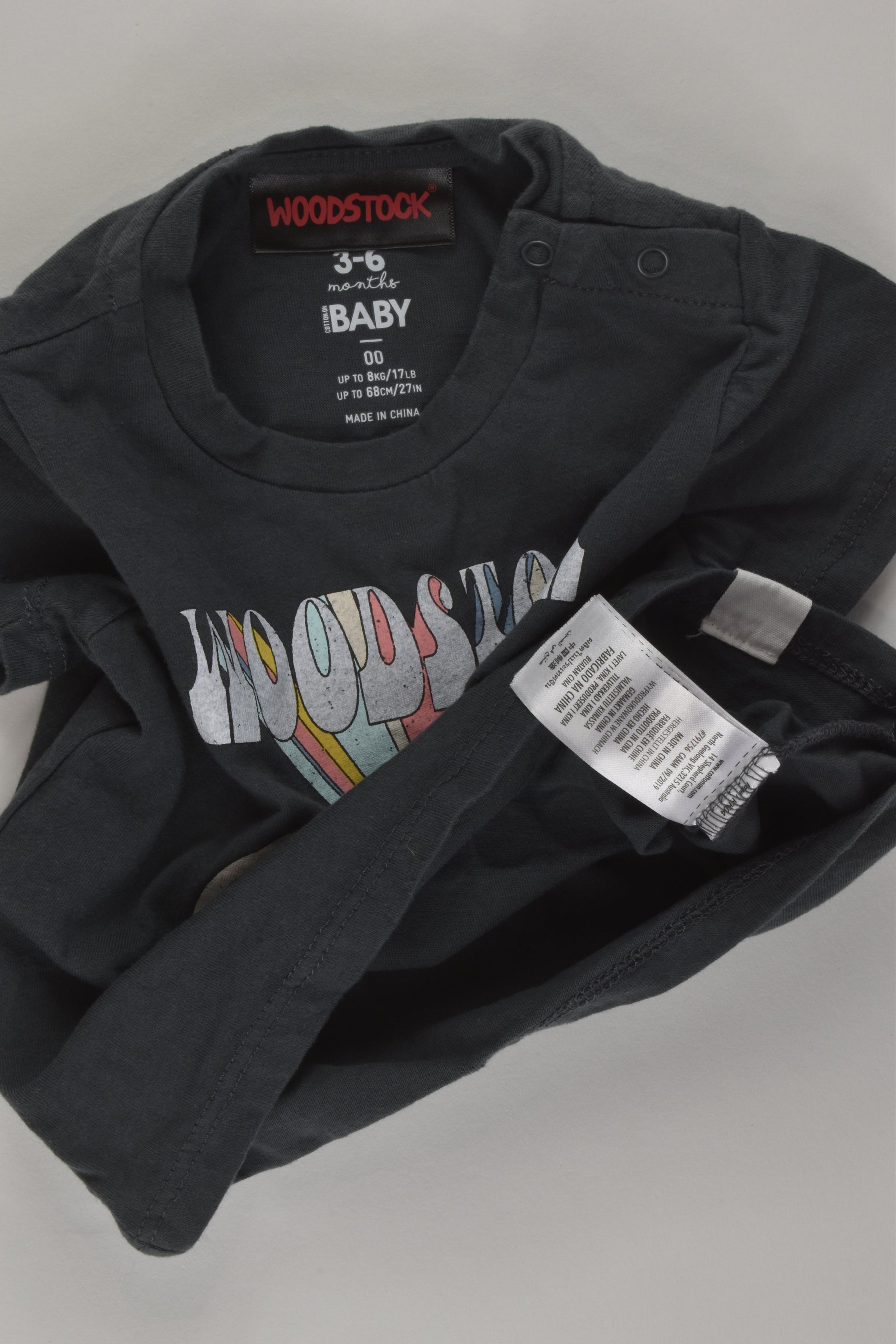 Cotton On Baby Size 00 Woodstock T-shirt