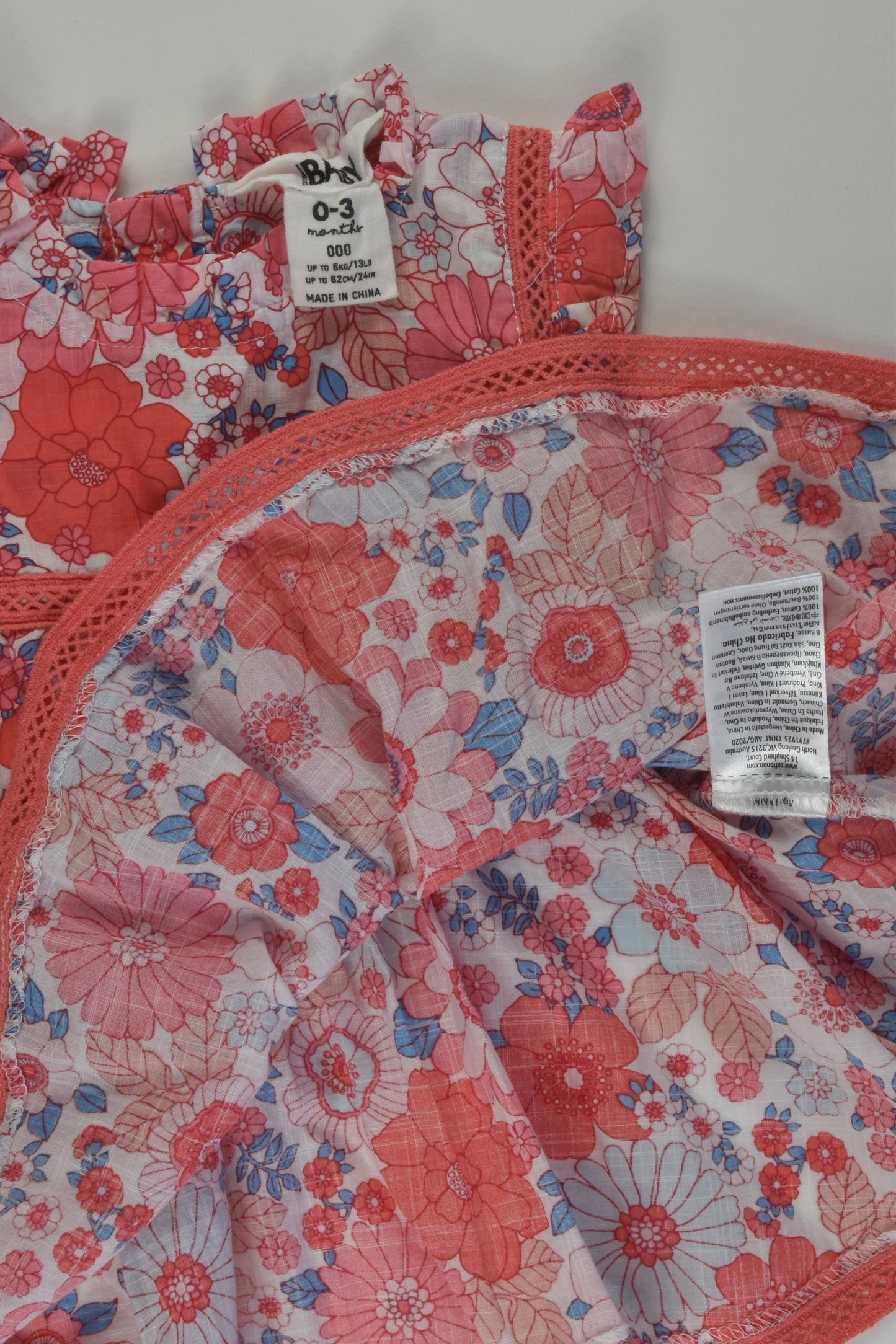 Cotton On Baby Size 000 Floral Dress