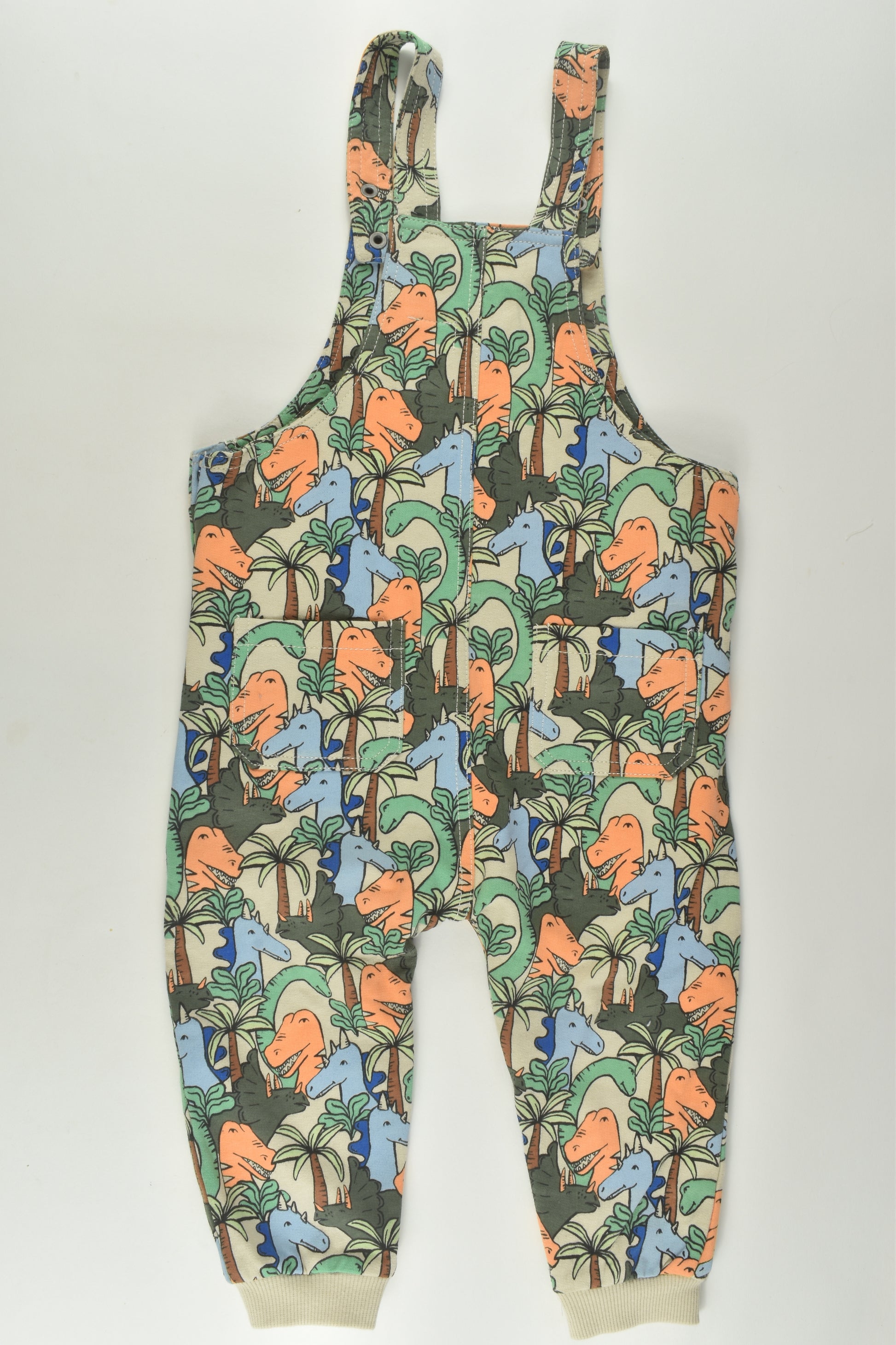Cotton On Baby Size 2 Dinosaur Overalls