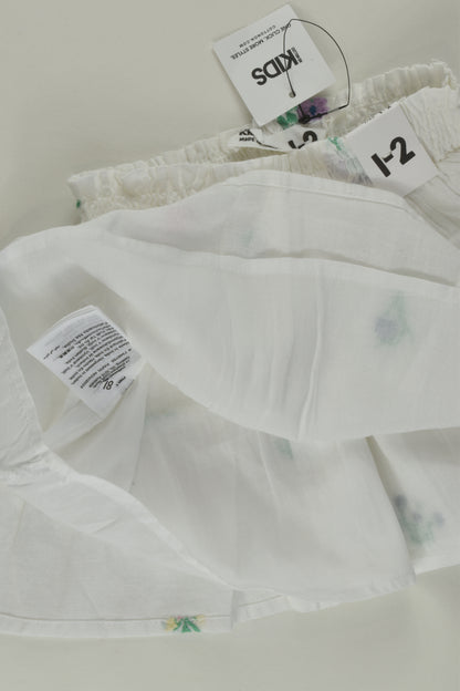 Cotton On Kids Size 1-2 Lined Embroidery Skirt