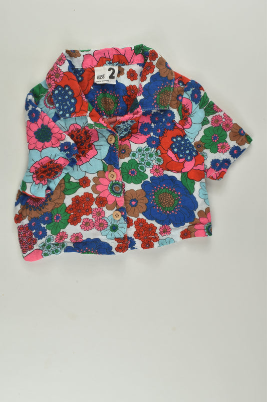 Cotton On Kids Size 2 Floral Shirt