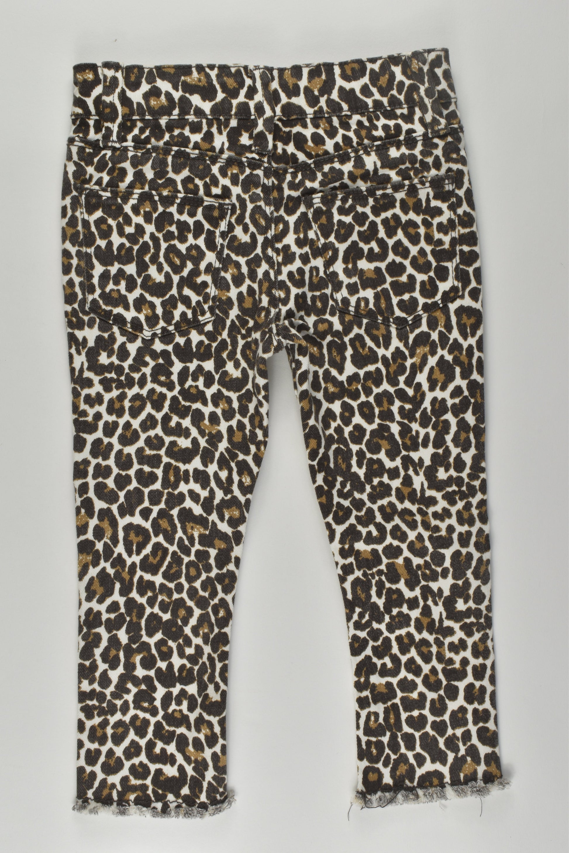 Cotton On Kids Size 2 Leopard Print Denim Pants