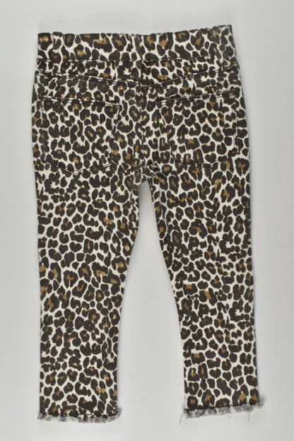 Cotton On Kids Size 2 Leopard Print Denim Pants