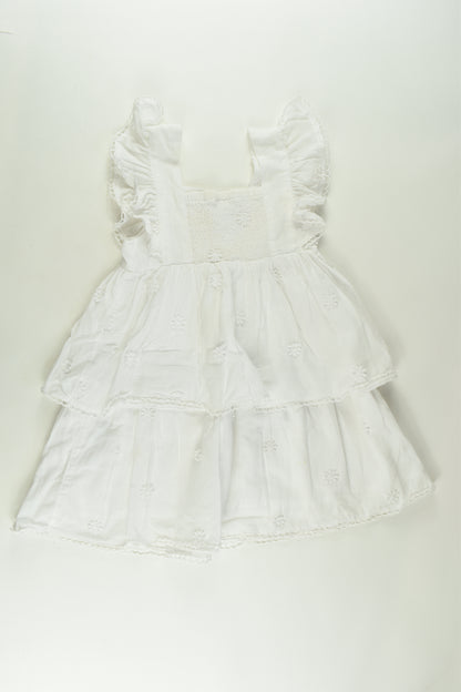 Cotton On Kids Size 4 Lined White Dress