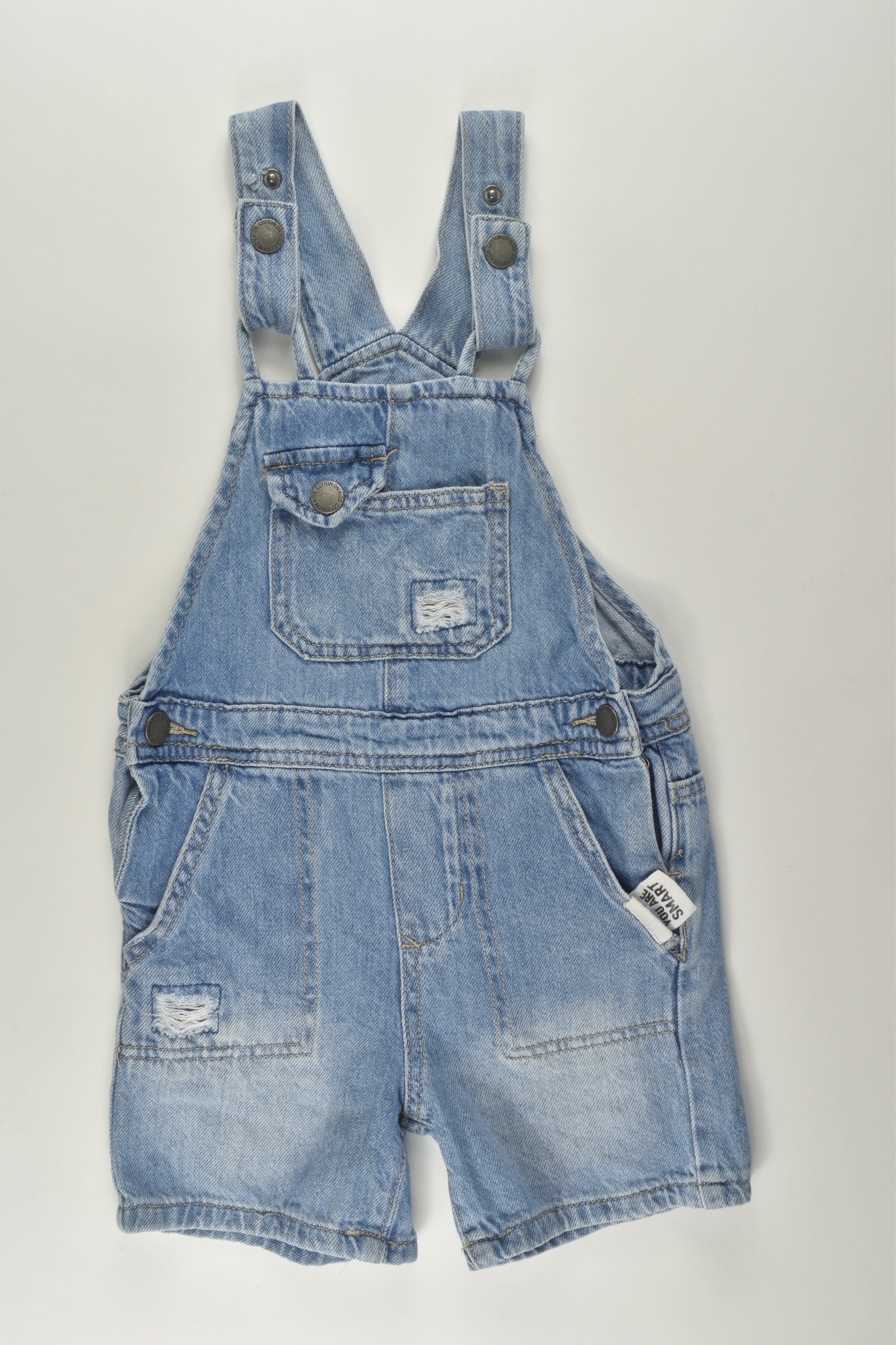 Cotton On Kids Size 5 Short Denim Overalls MiniMe Preloved Baby and Kids Clothes