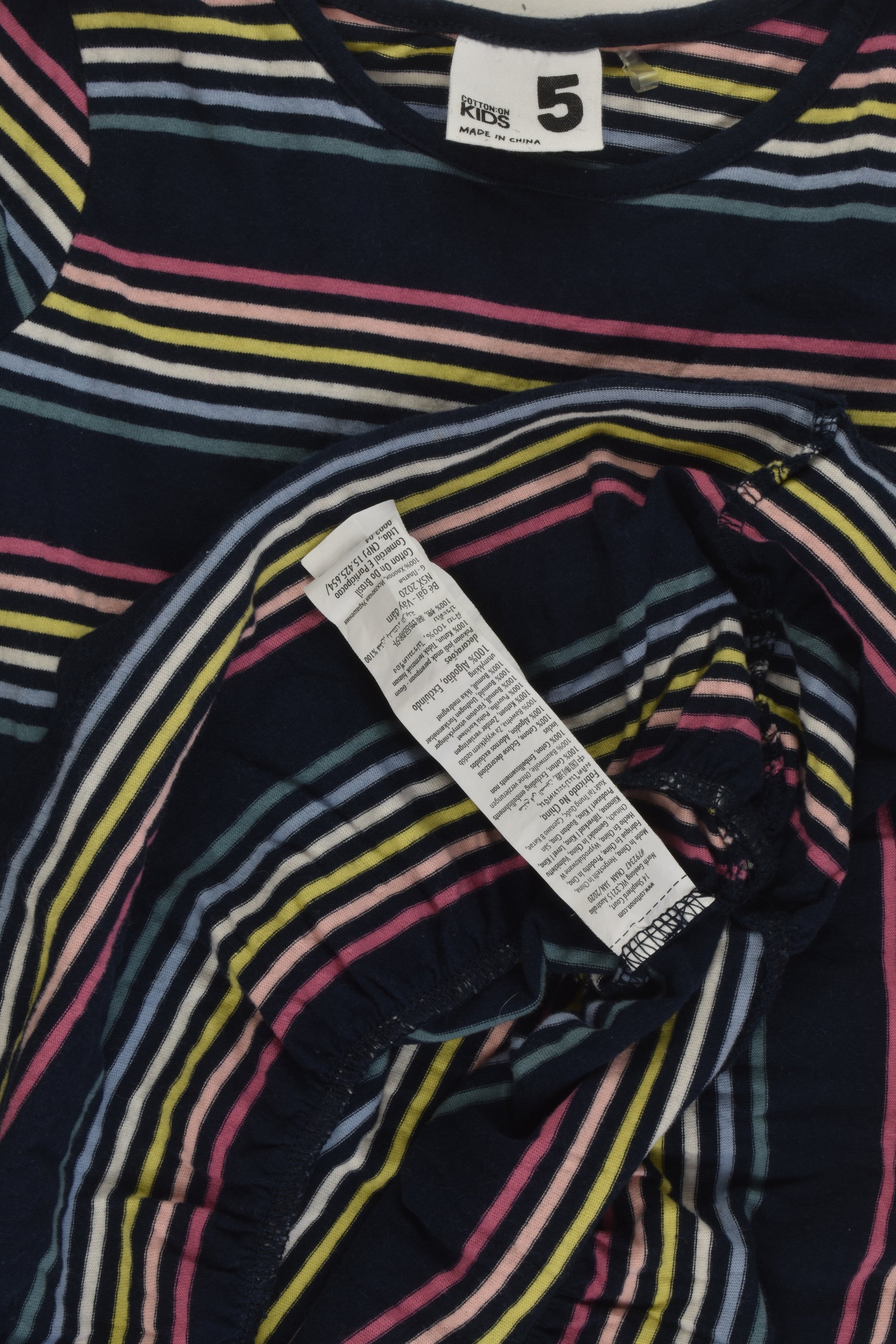 Cotton On Kids Size 5 Striped Dress