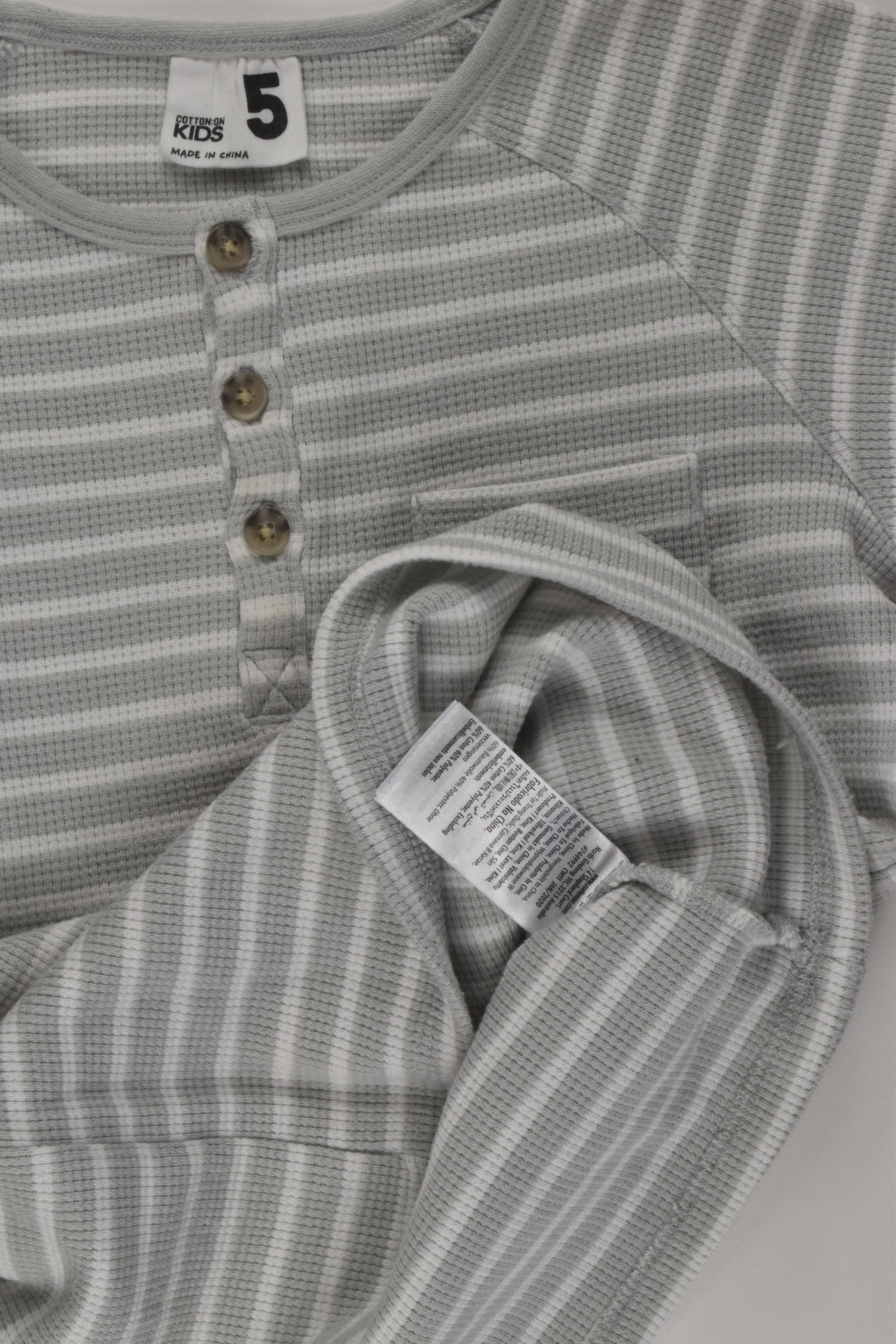 Cotton On Kids Size 5 Waffle Top