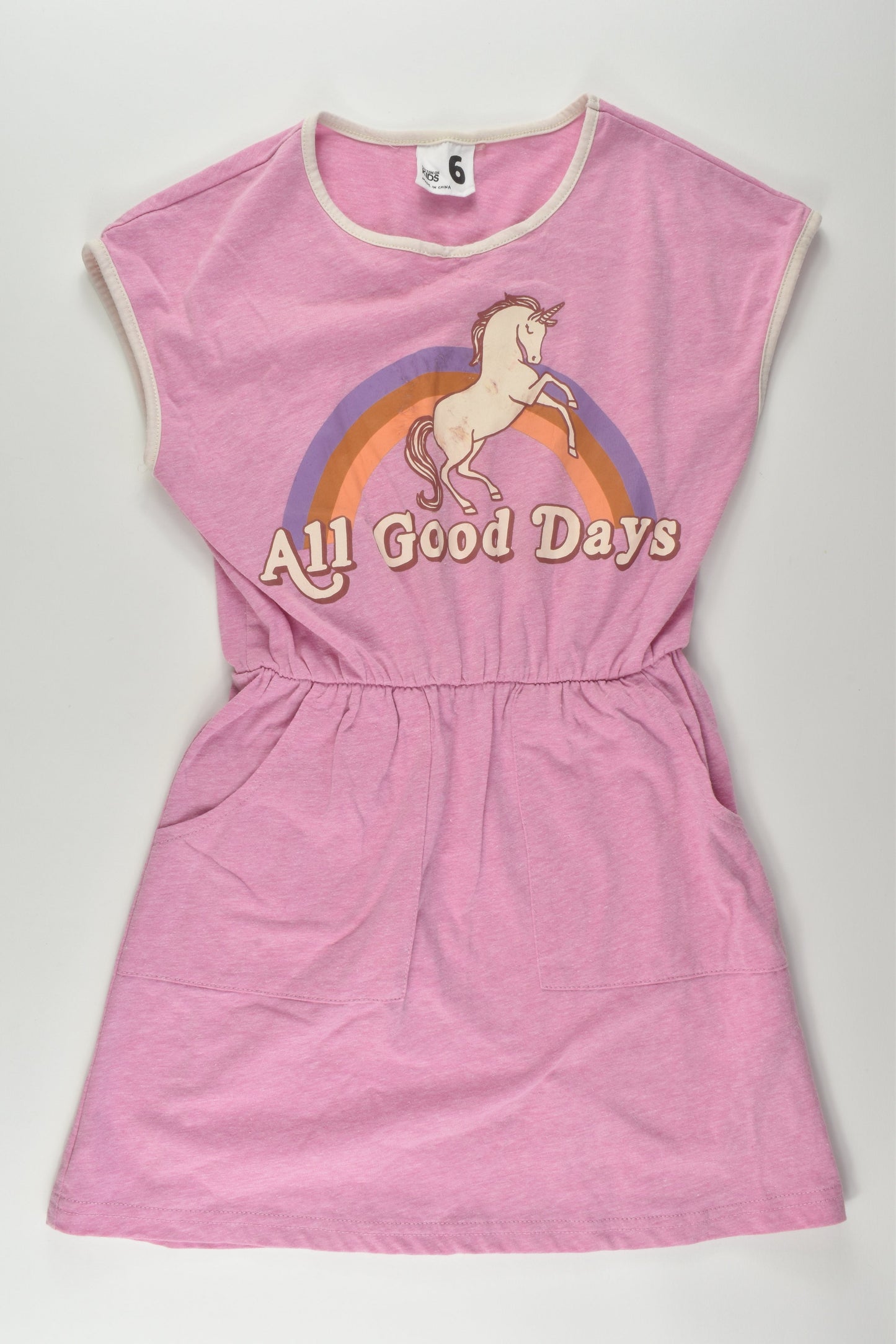Cotton On Kids Size 6 Unicorn Dress