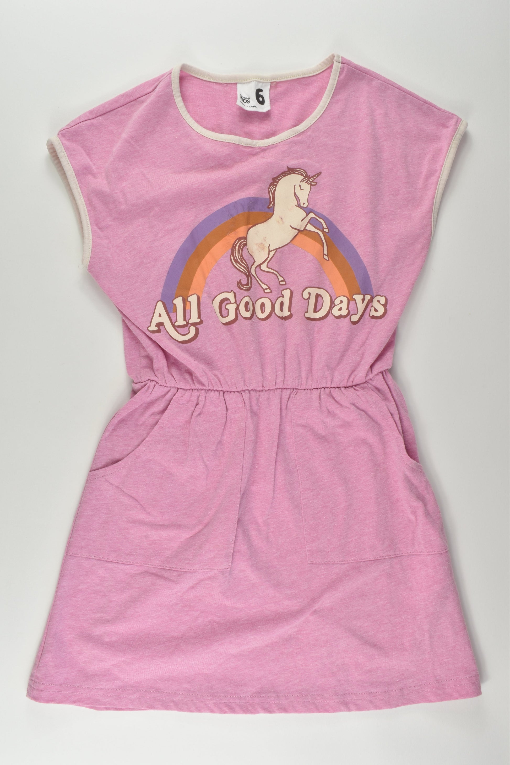 Cotton On Kids Size 6 Unicorn Dress