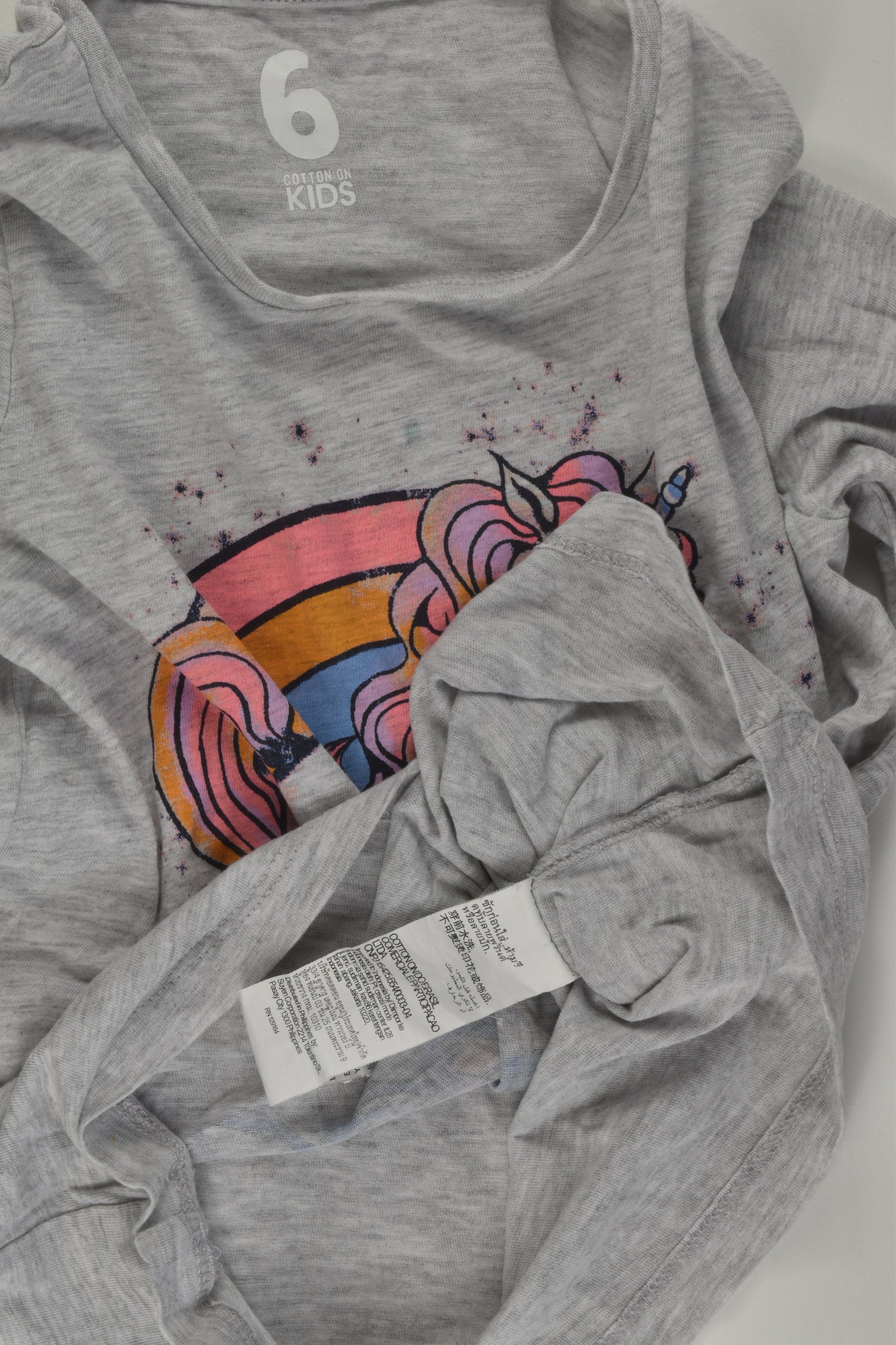 Cotton On Kids Size 6 Unicorn Top