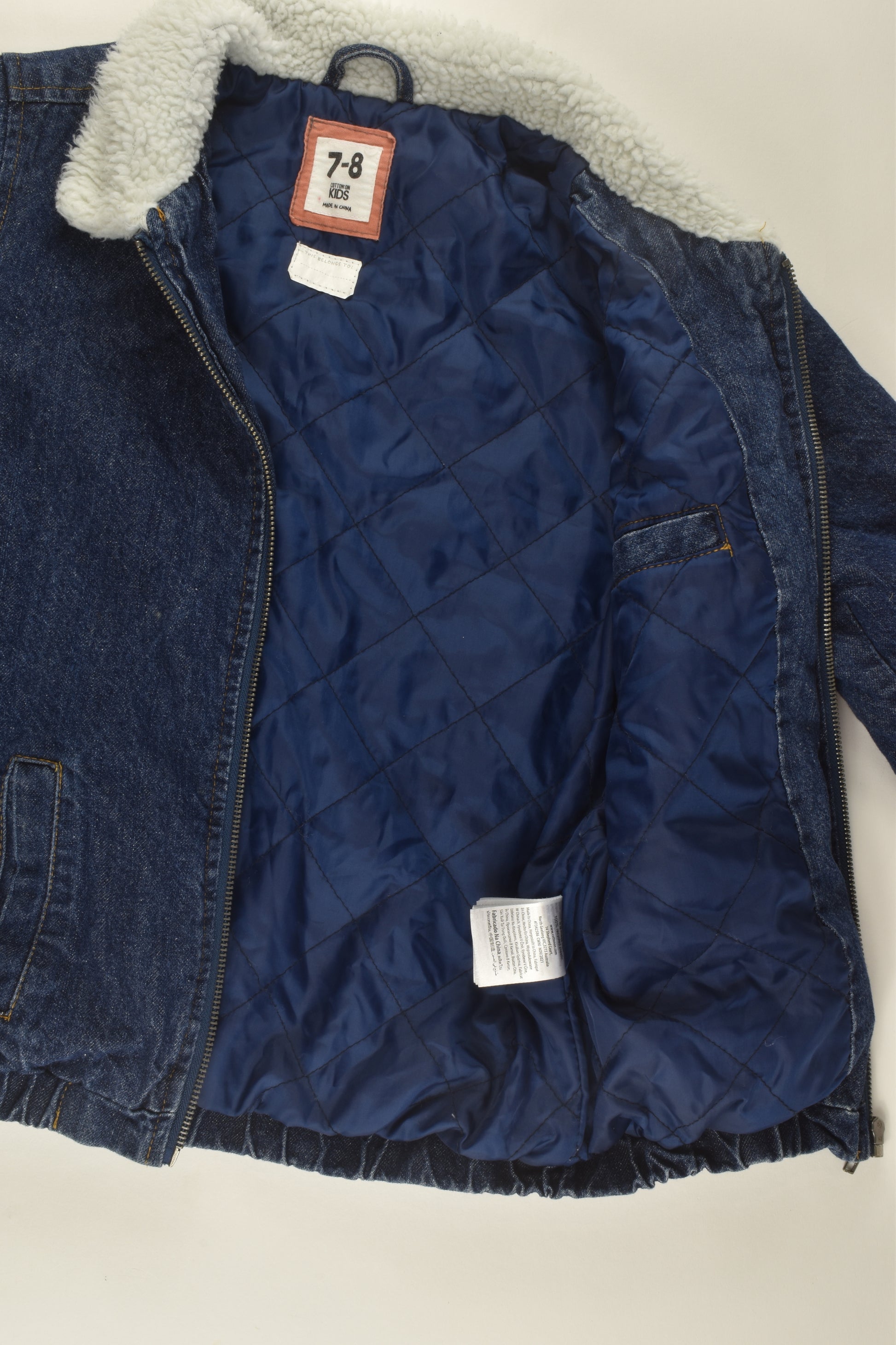 Cotton On Kids Size 7-8 Warm Denim Jacket