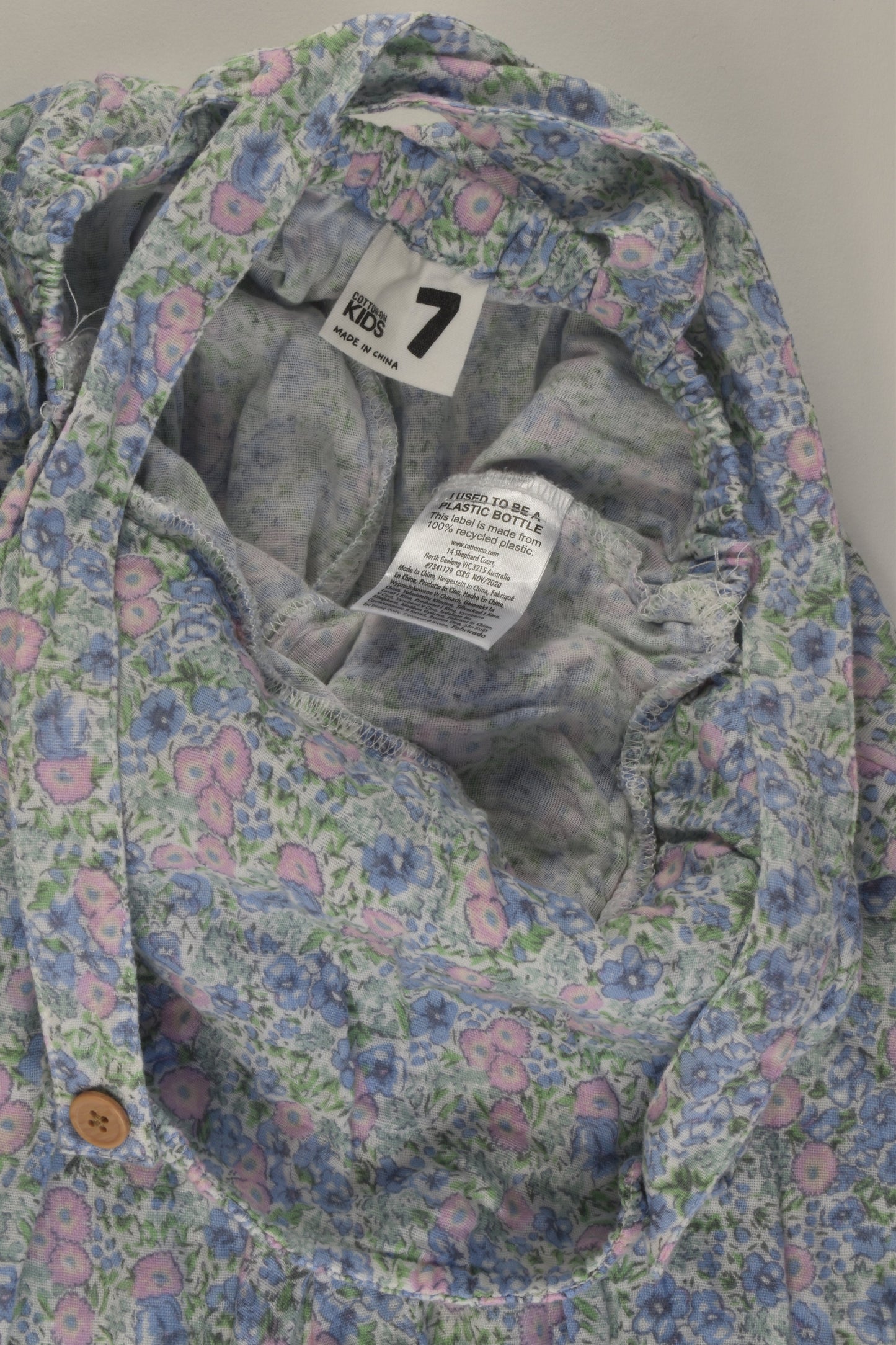 Cotton On Kids Size 7 Liberty Print Muslin Overalls