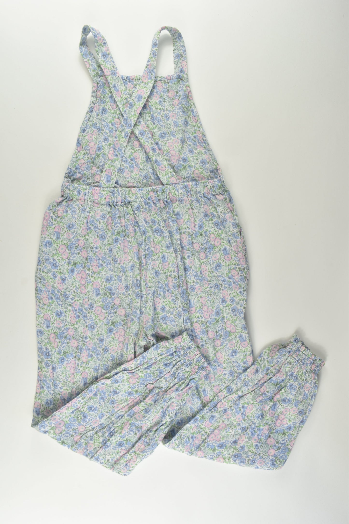 Cotton On Kids Size 7 Liberty Print Muslin Overalls