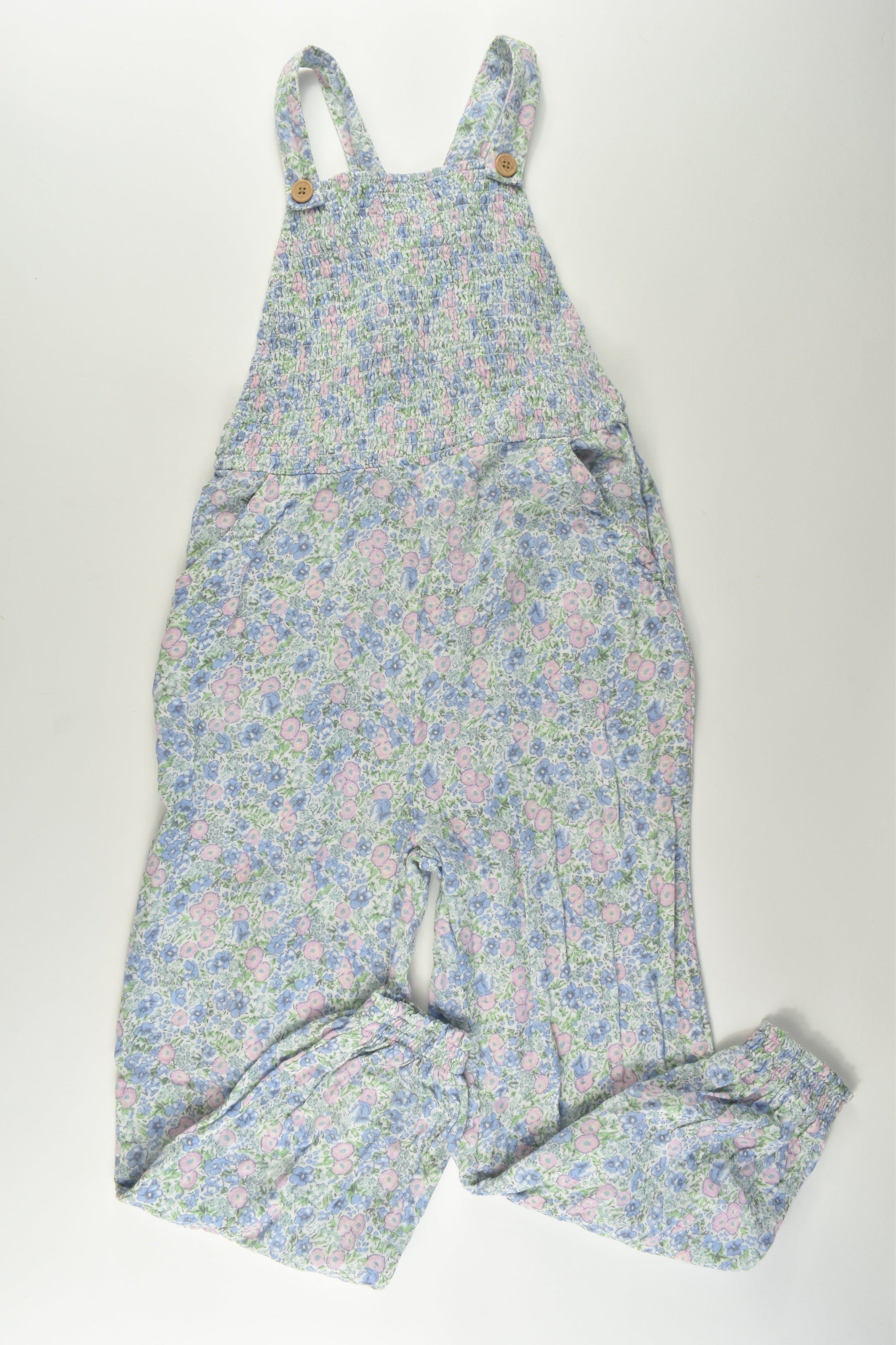 Cotton On Kids Size 7 Liberty Print Muslin Overalls