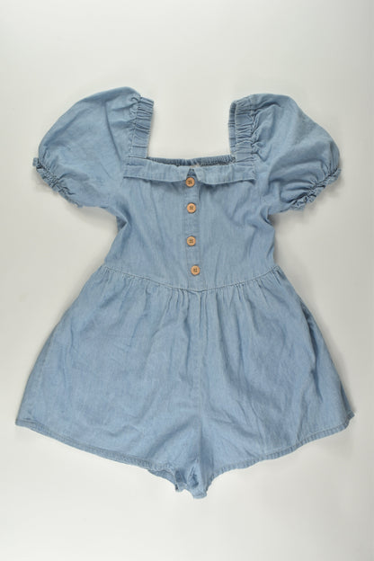 Cotton On Kids Size 7 Lightweight Denim Playsuit