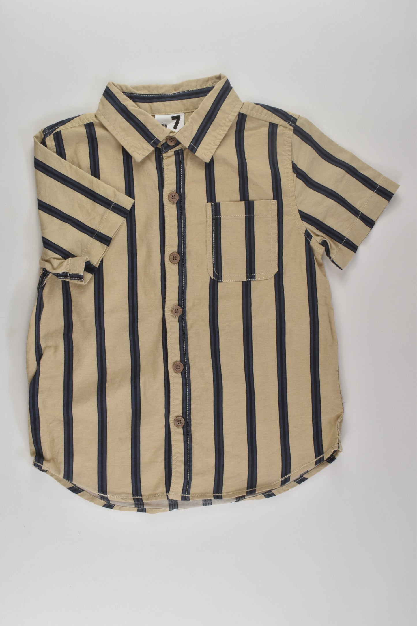 Cotton On Kids Size 7 Striped Shirt