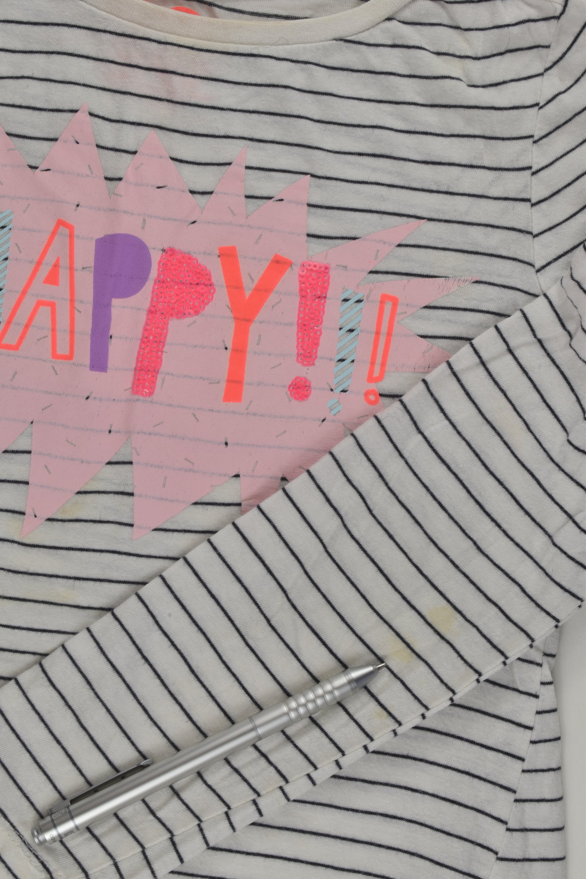 Cotton On Kids Size 8 'Happy' Top