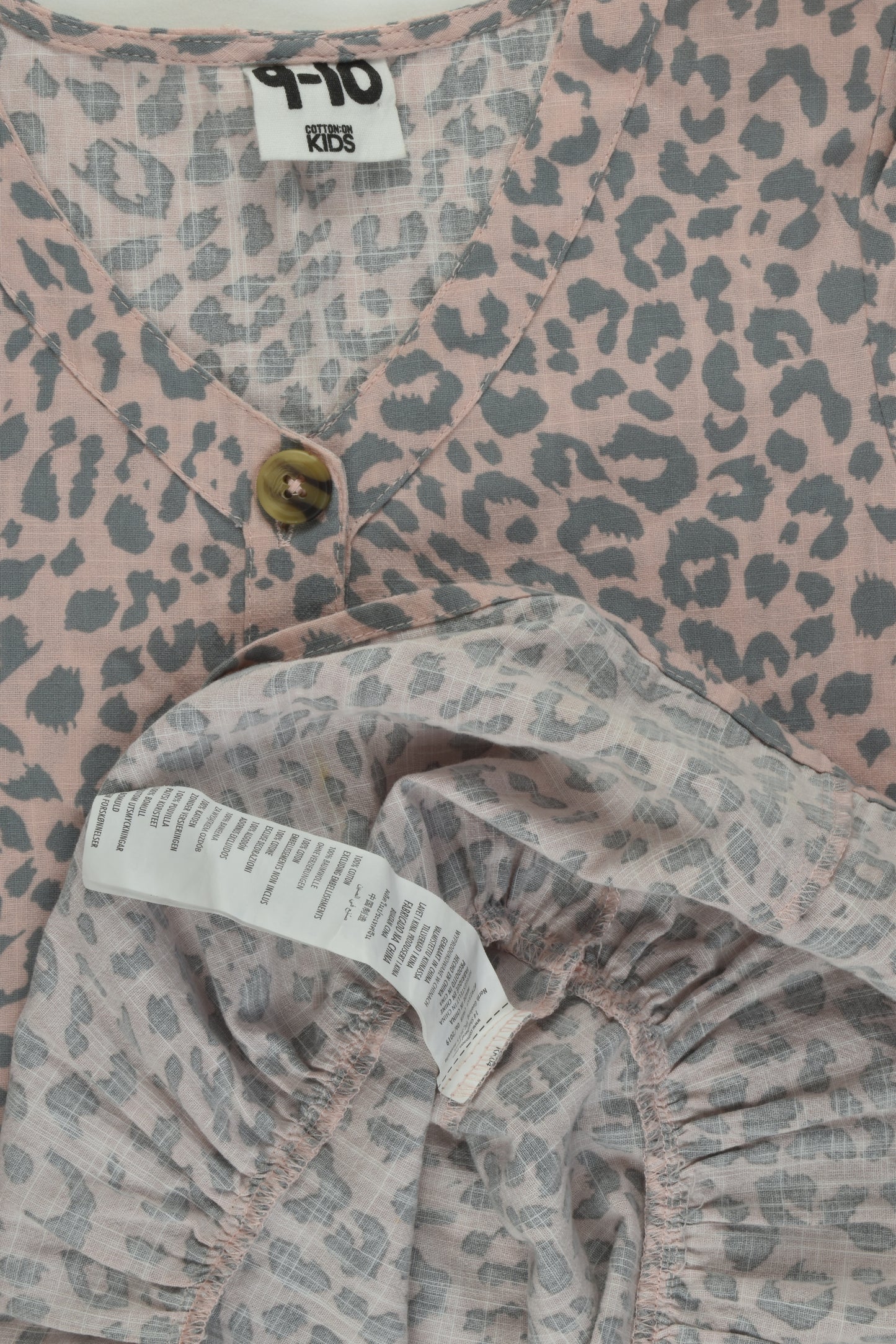 Cotton On Kids Size 9-10 Leopard Print Dress
