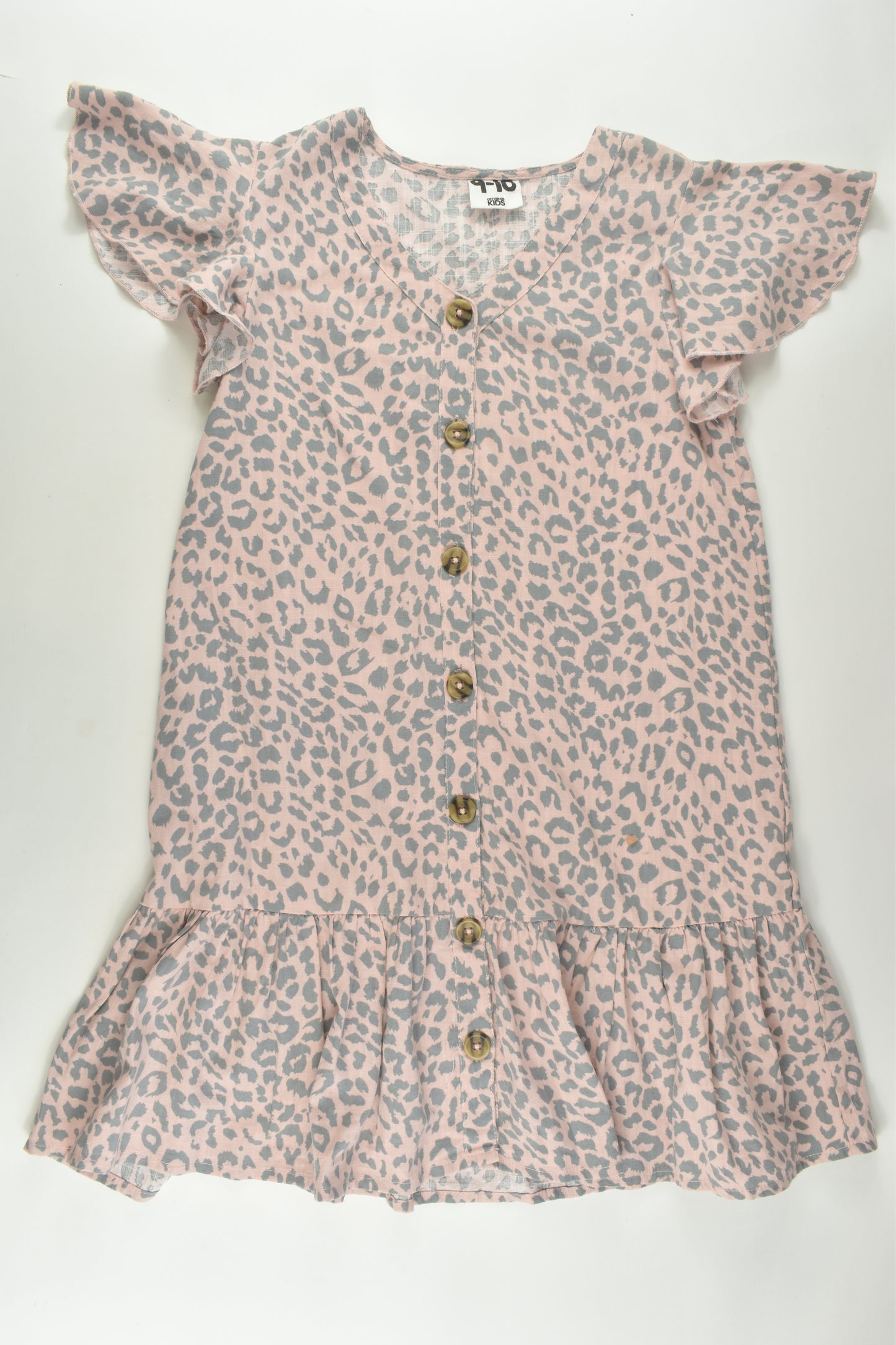 Cotton On Kids Size 9-10 Leopard Print Dress