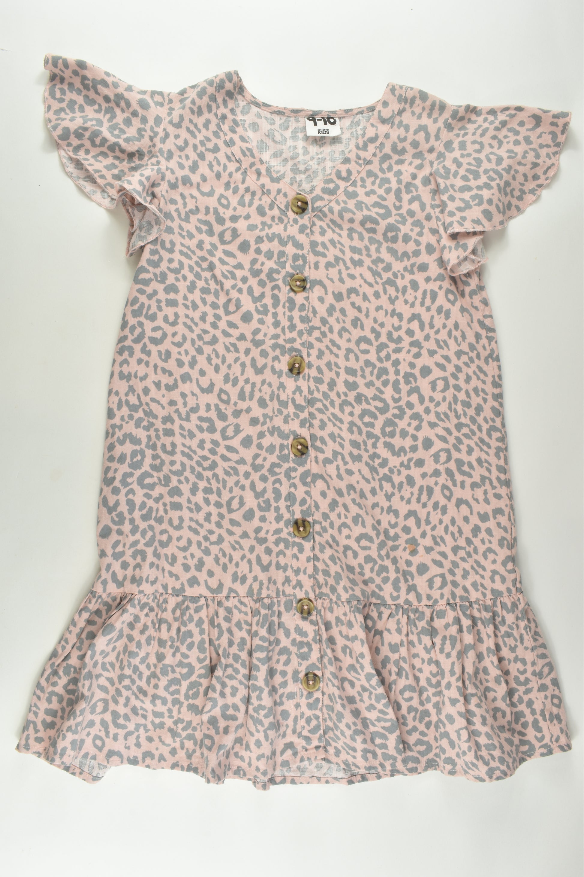 Cotton On Kids Size 9-10 Leopard Print Dress