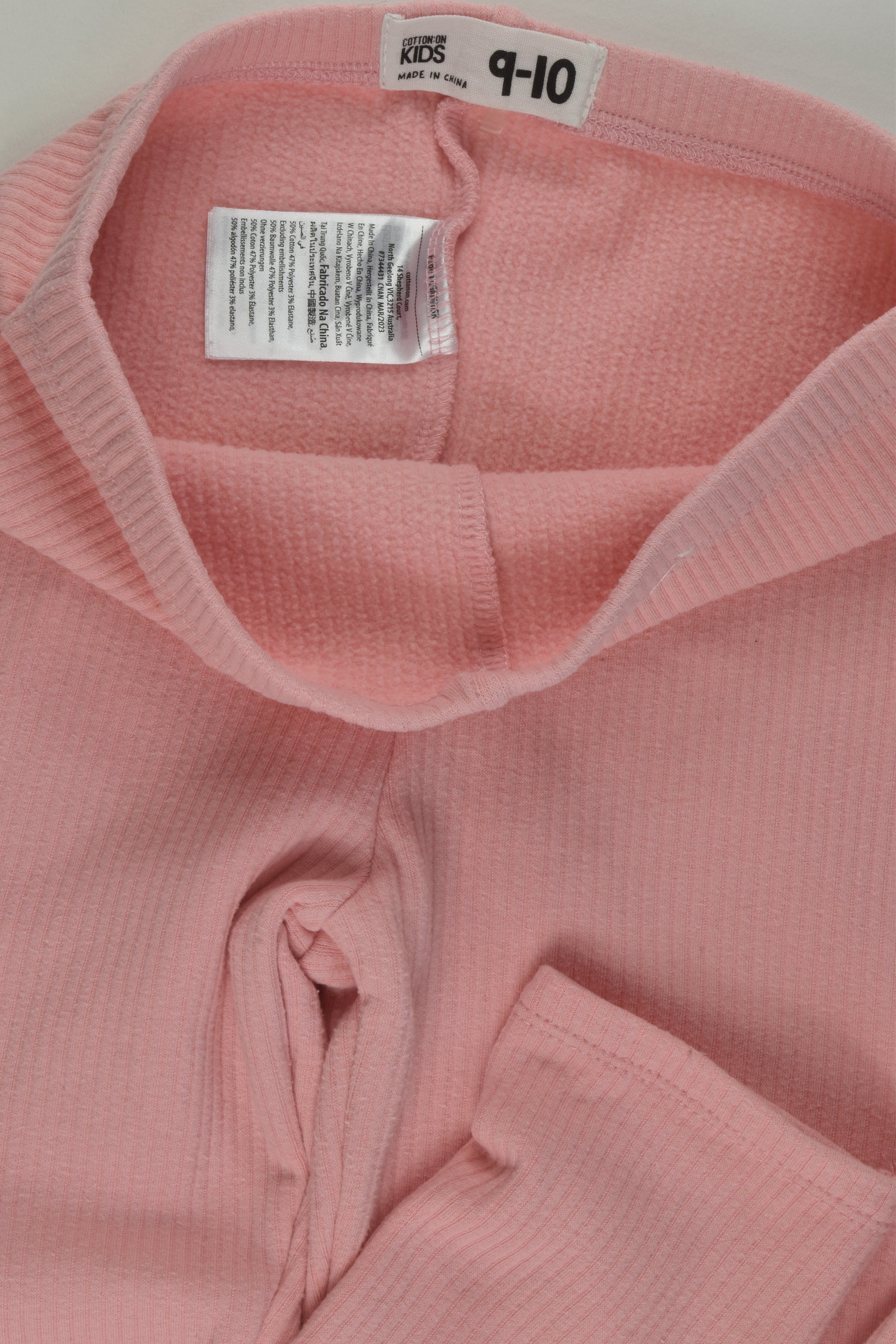 Cotton On Kids Size 9-10 Warm Ribbed Leggings