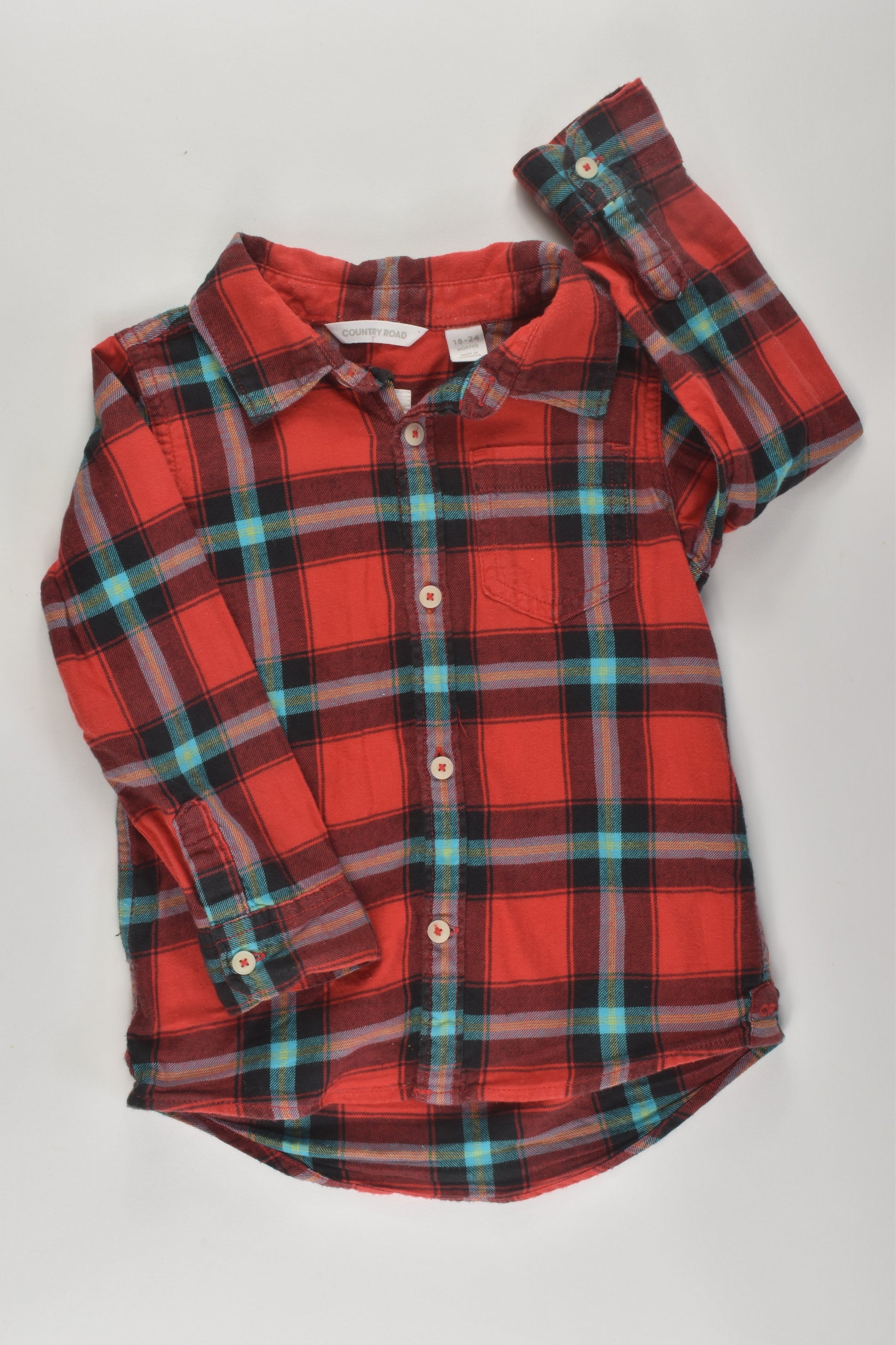 Country Road Size 2 Casual Checked Button-up Shirt