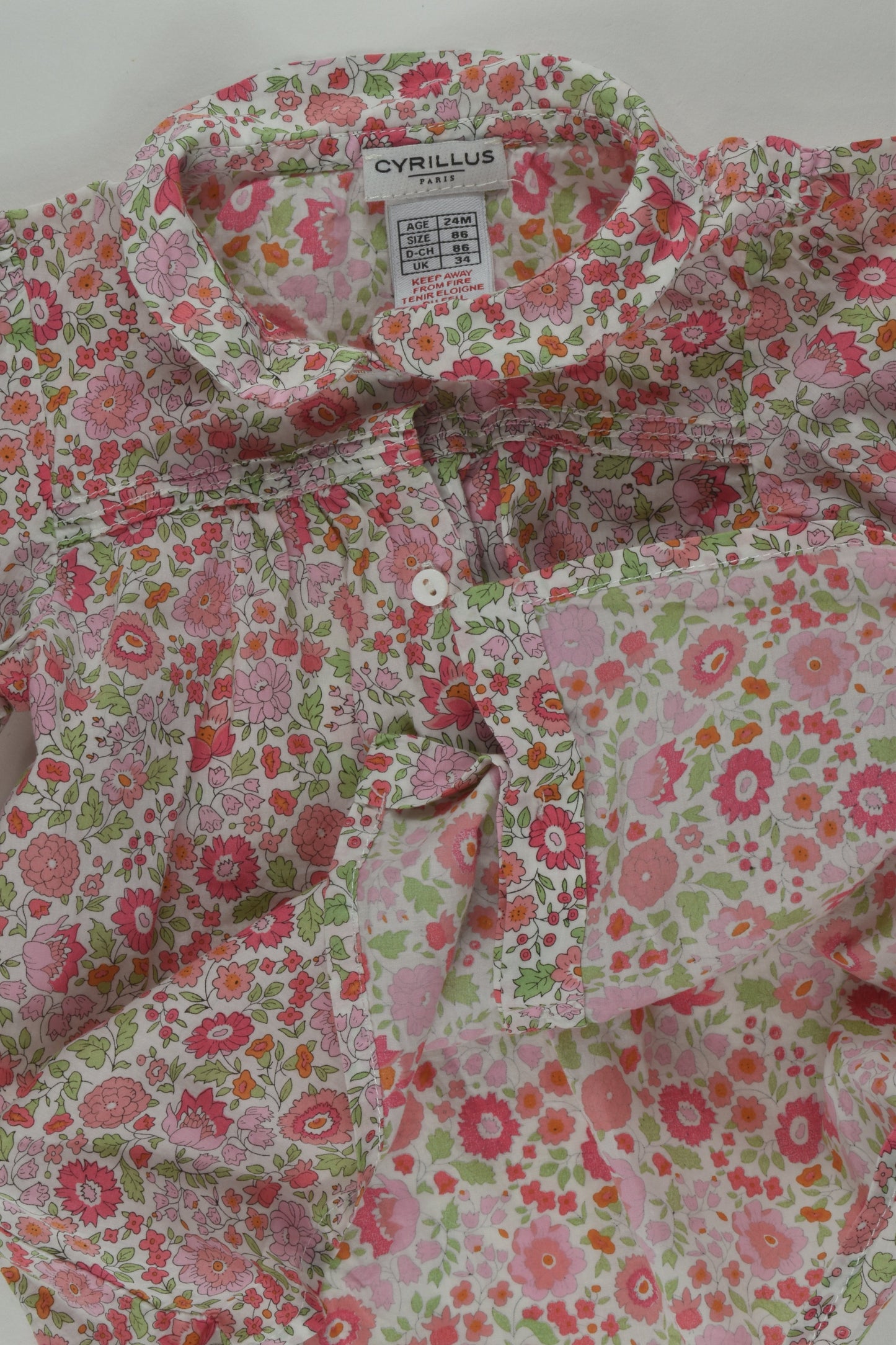 Cyrillus Paris Size 1 Liberty Print Blouse/Tunic