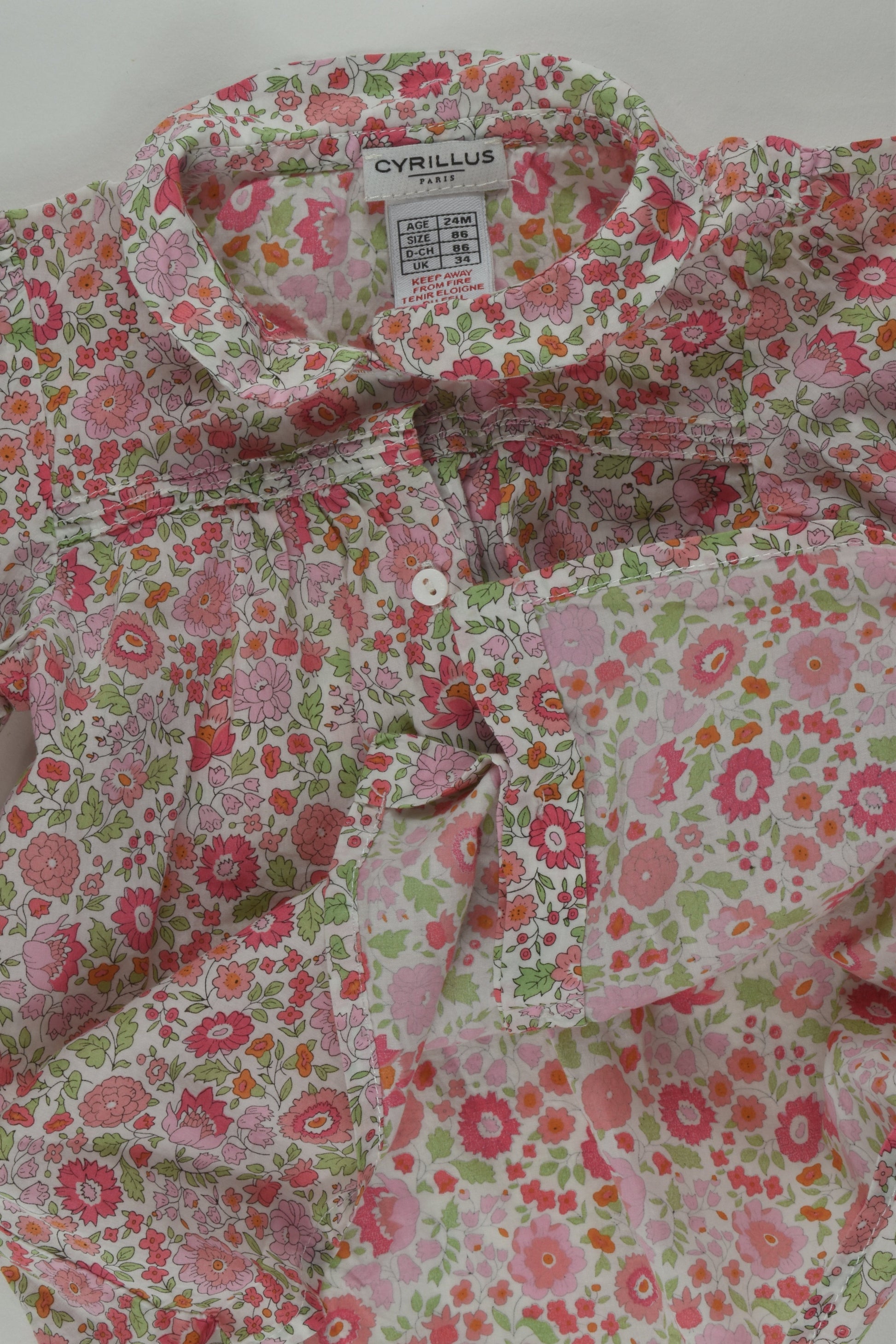 Cyrillus Paris Size 1 Liberty Print Blouse/Tunic