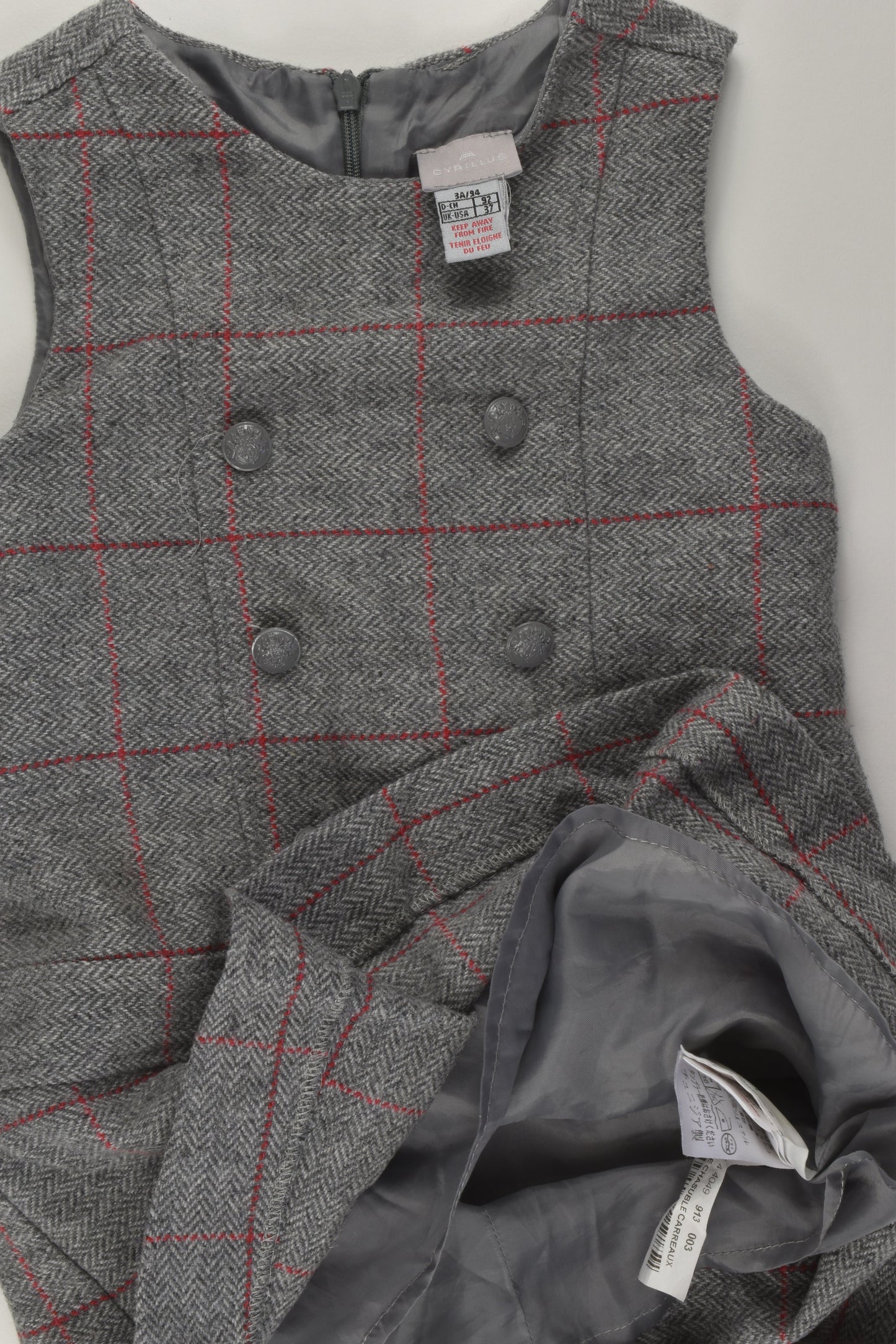 Cyrillus Size 2-3 Wool Blend Dress