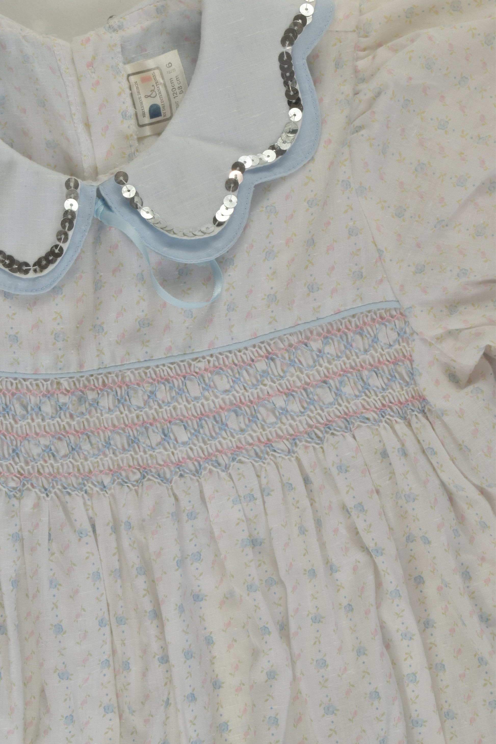D&I Size 6 Vintage Smocked Dress