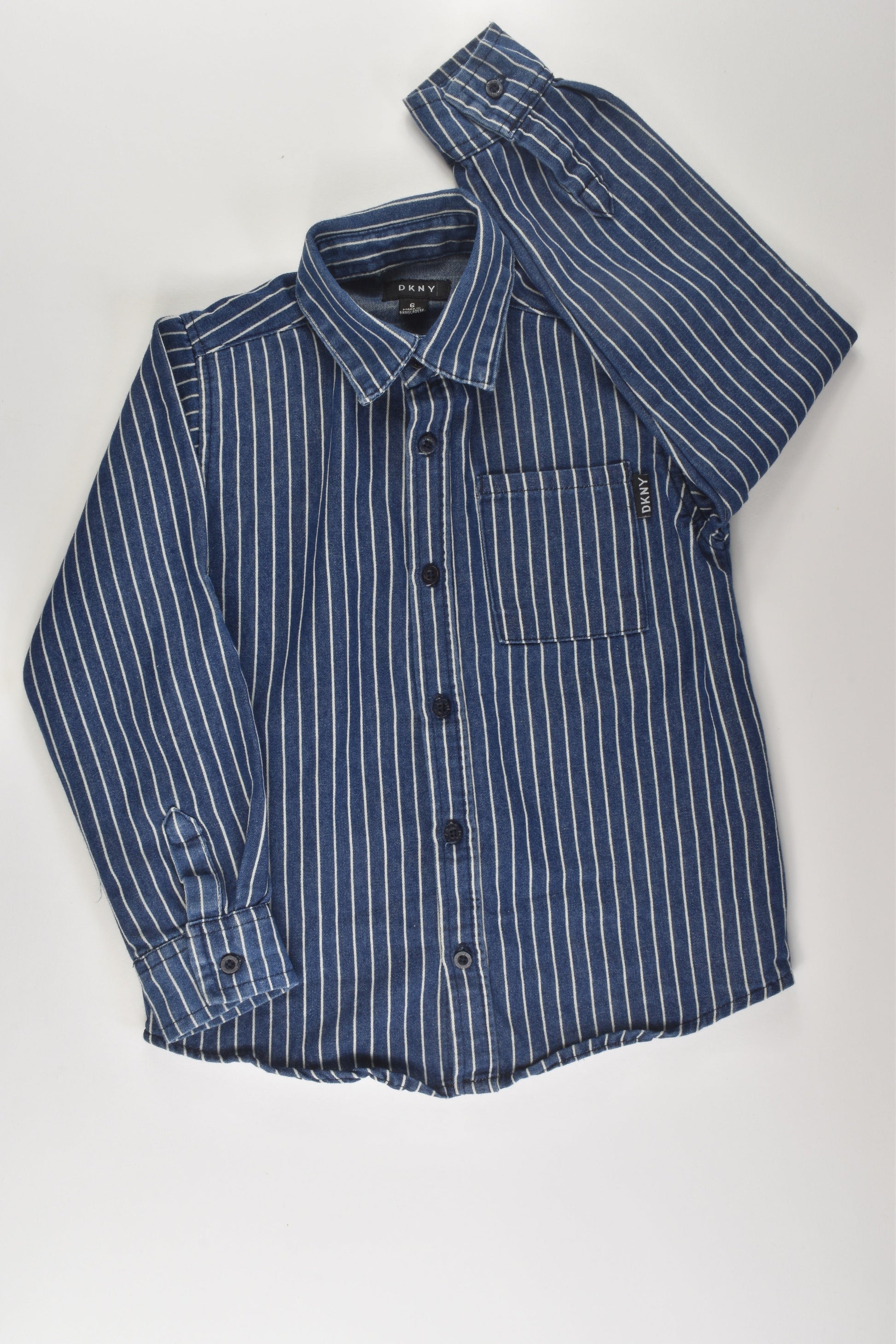 DKNY Size 6 Denim Shirt