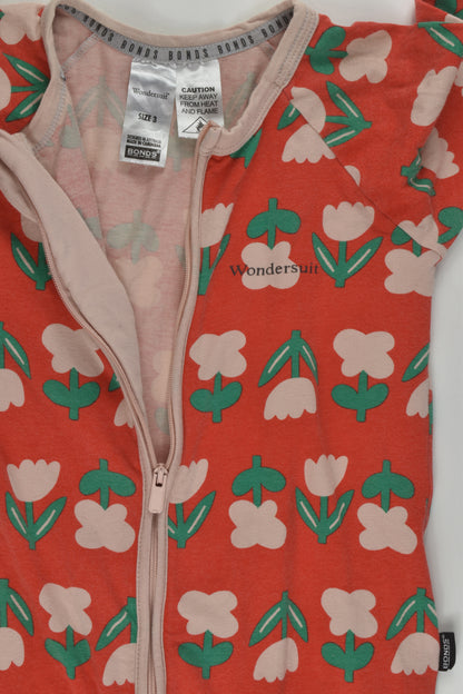 Bonds Size 3 Retro Flowers Wondersuit