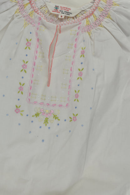 Daffodil Size 8 Hand Embroidered Blouse