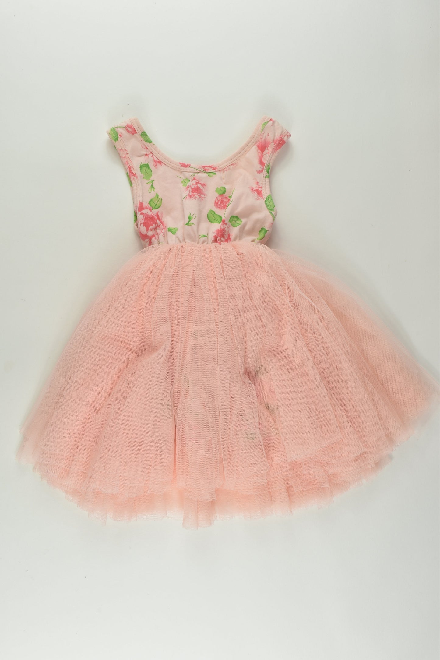 Designer Kidz Size 0 Floral Tulle Dress