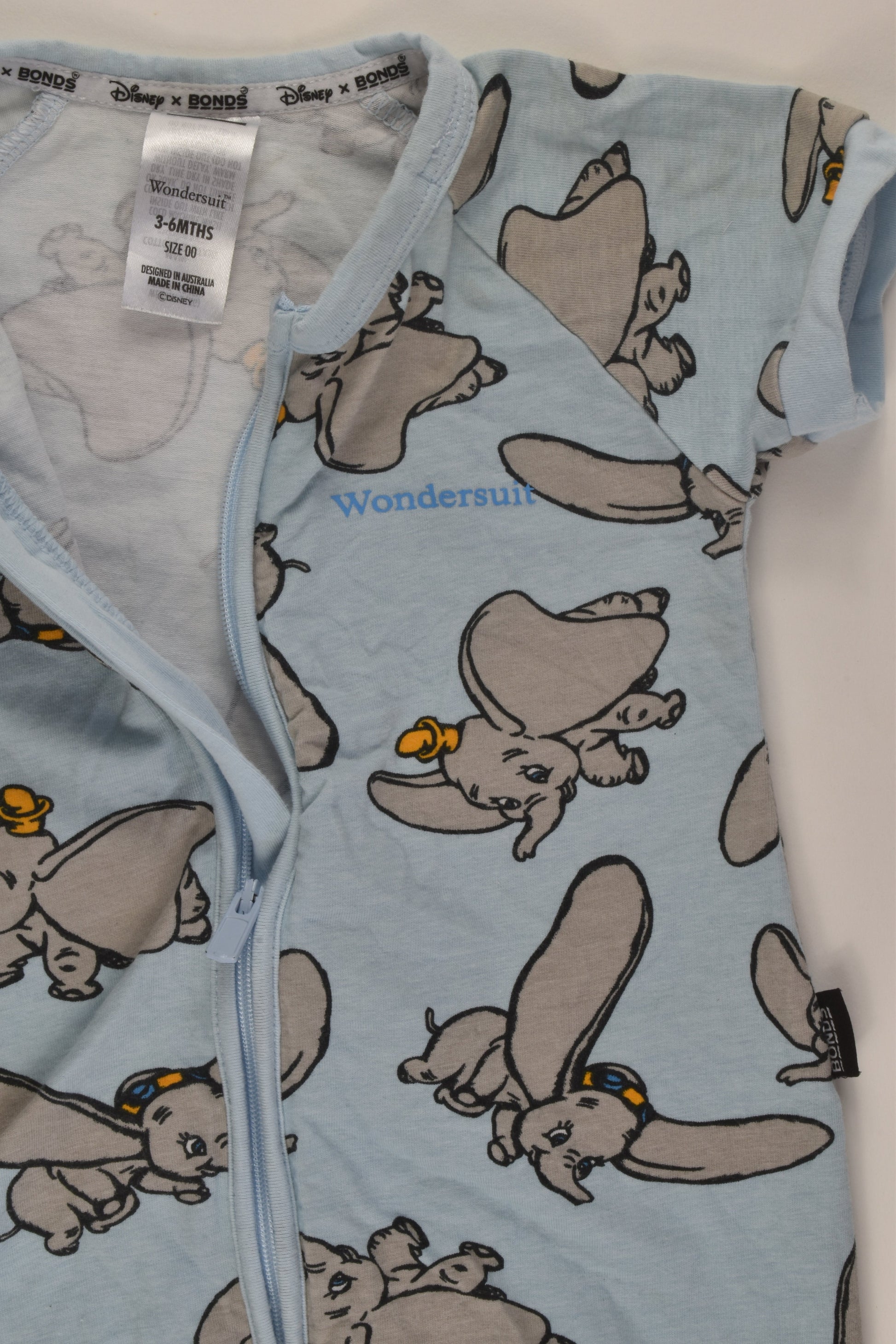Disney x Bonds Size 00 Dumbo Short Wondersuit
