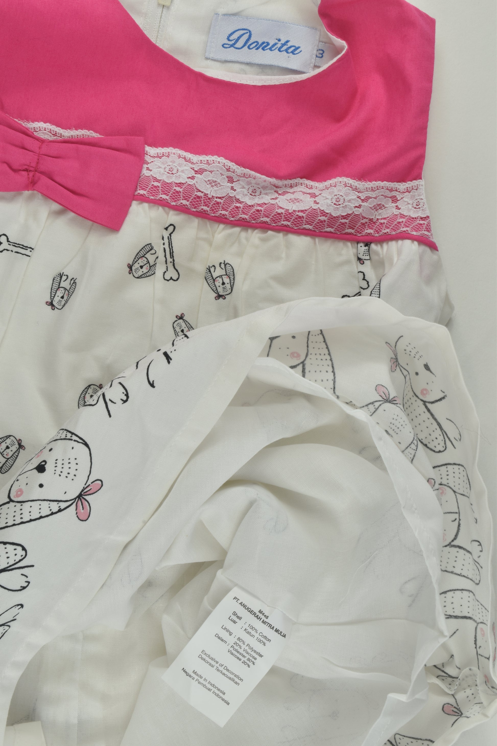 Donita Size 3 Dog Lined Dress