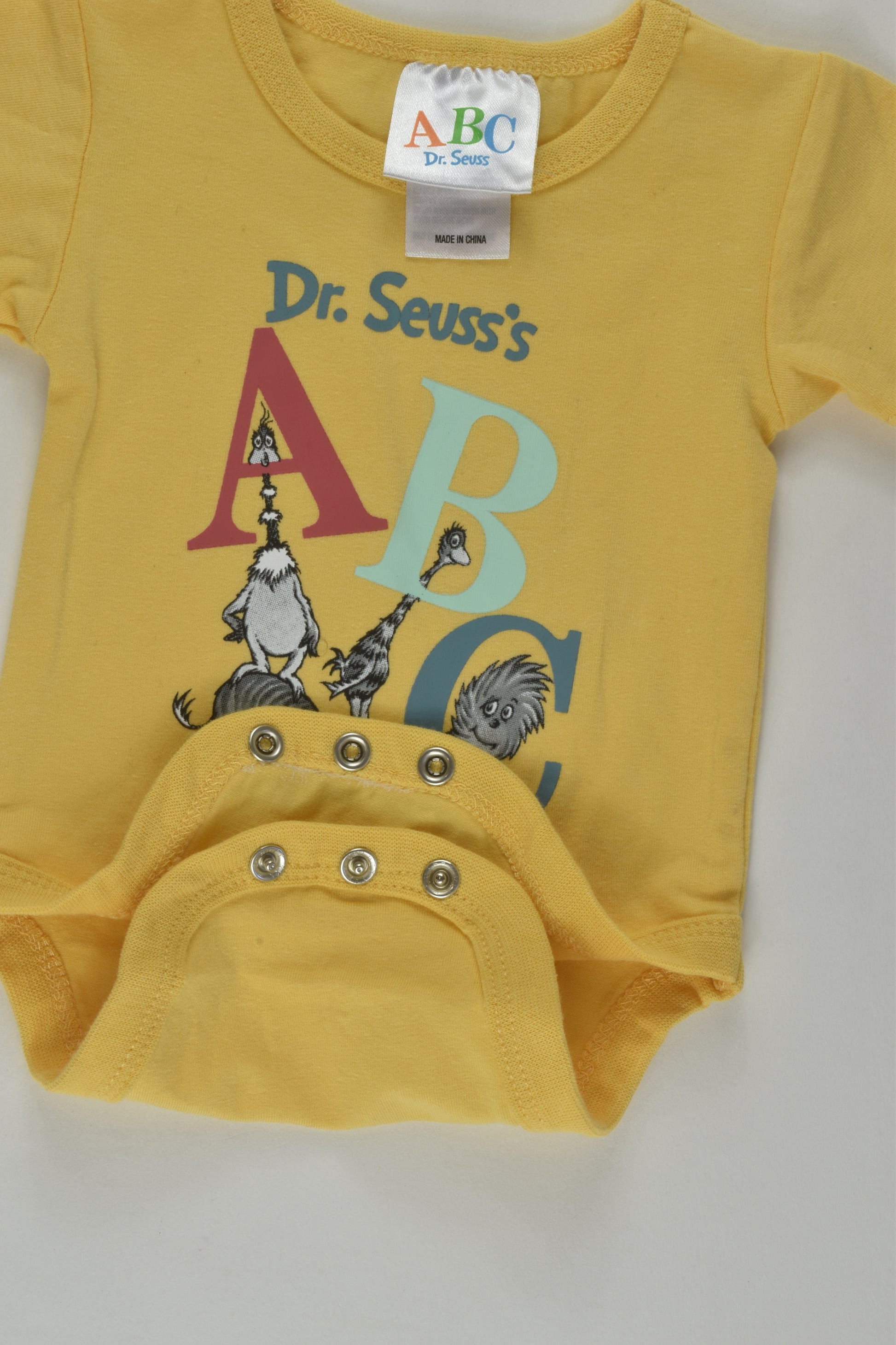 Dr. Seuss Size 0000 ABC Bodysuit