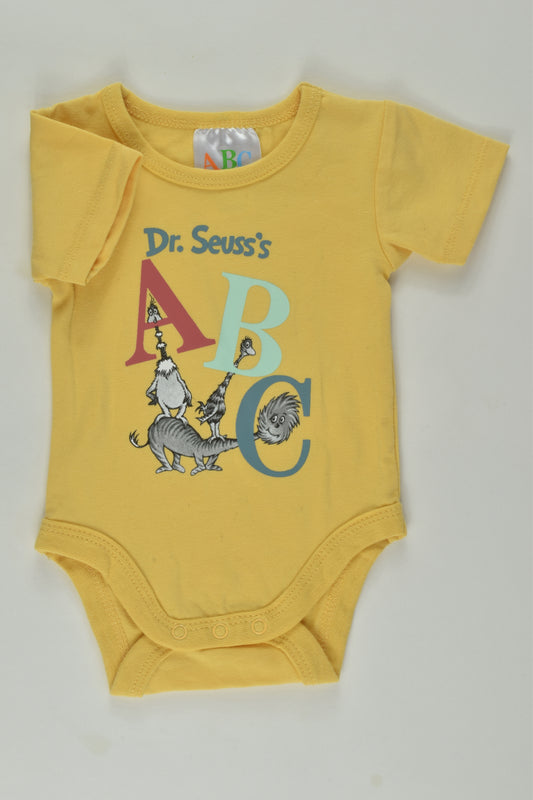 Dr. Seuss Size 0000 ABC Bodysuit