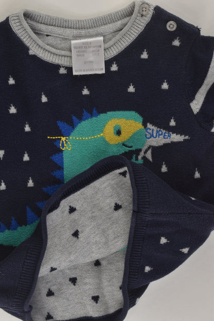 Dymples Size 0 Dinosaur Knit Jumper