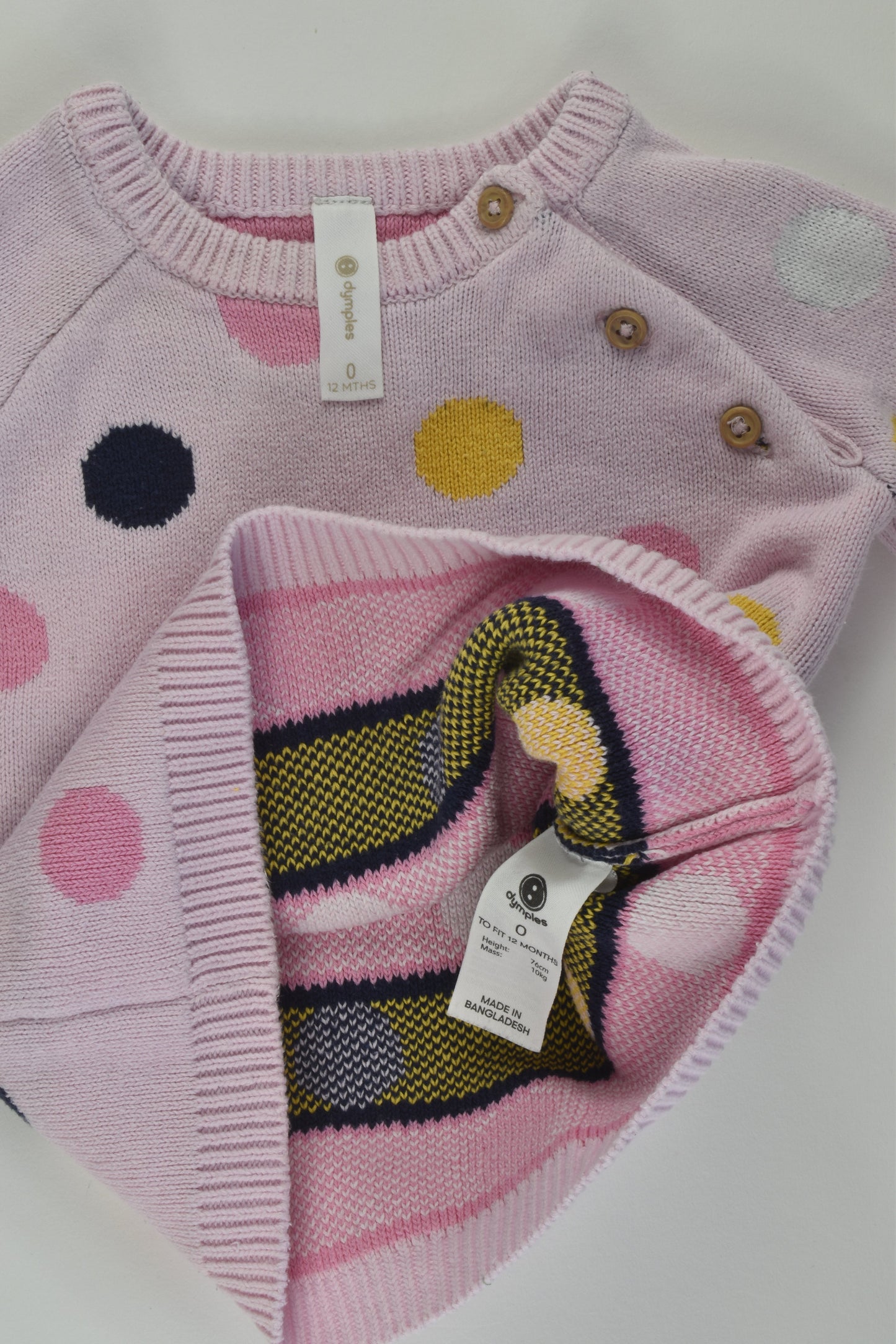 Dymples Size 0 Polka Dots Knit Jumper