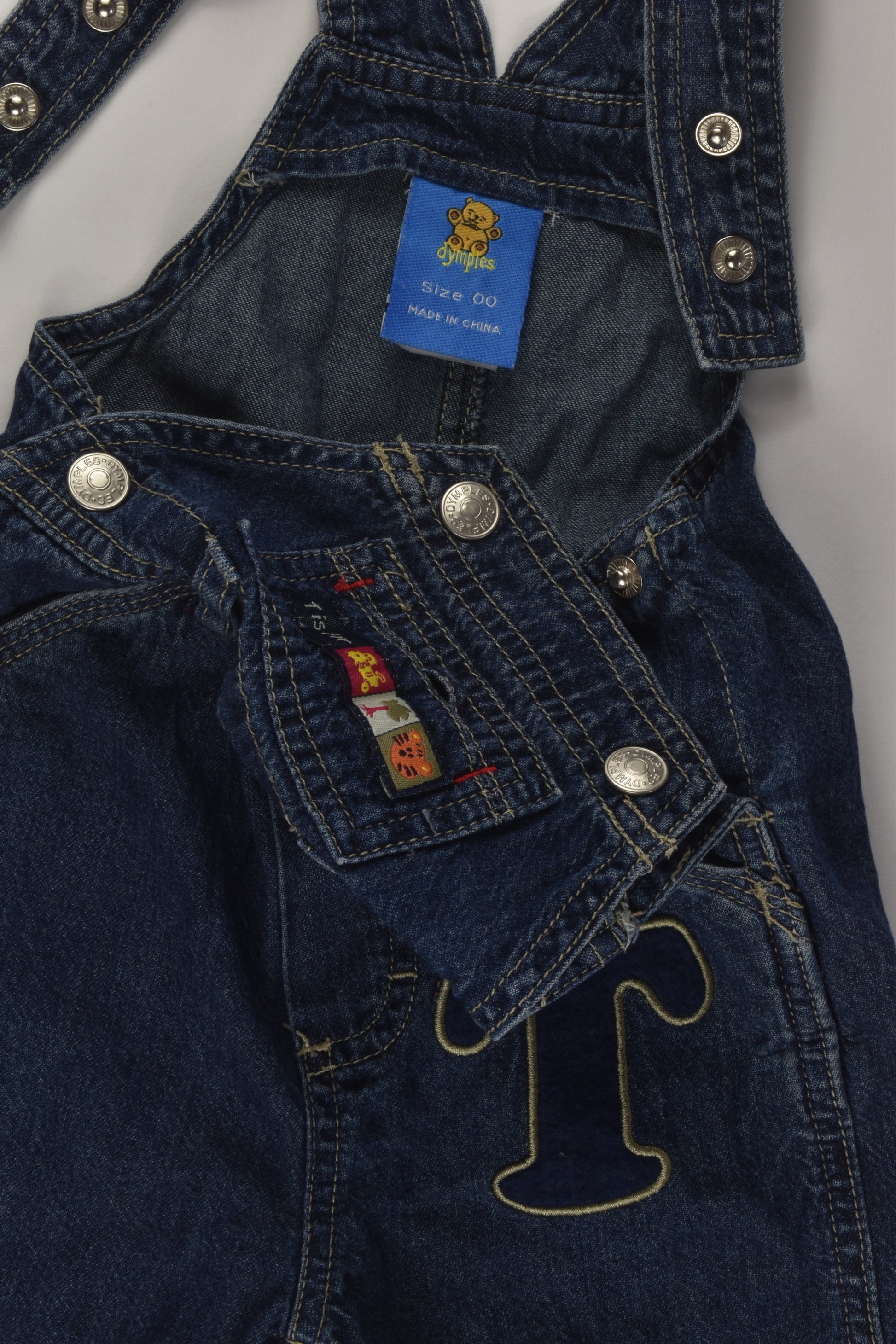 Dymples Size 00 Denim Overalls