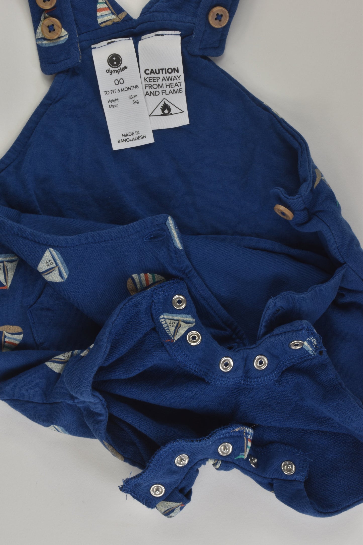 Dymples Size 00 Nautical Short Romper