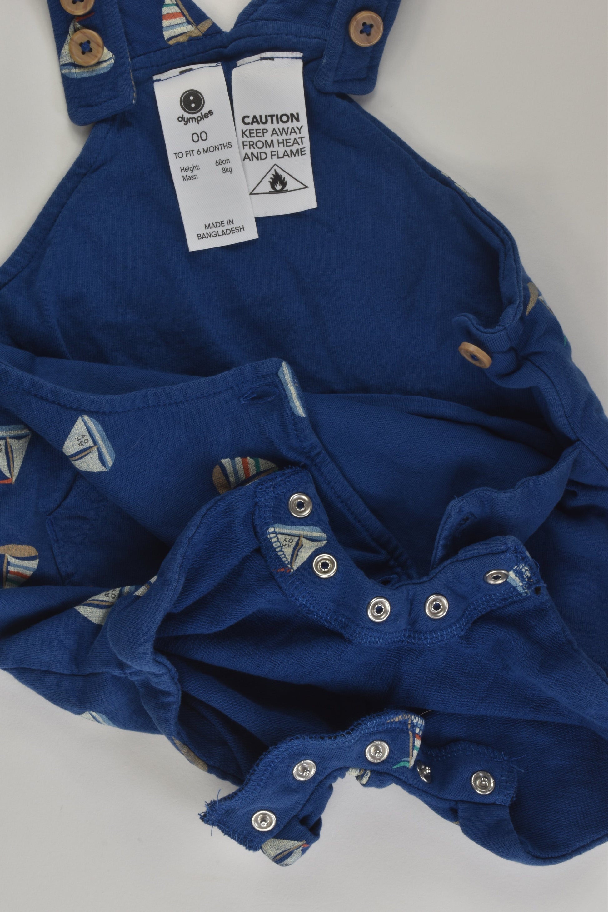 Dymples Size 00 Nautical Short Romper