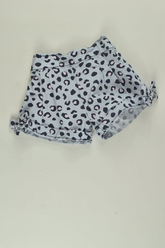 Dymples Size 000 Leopard Print Shorts